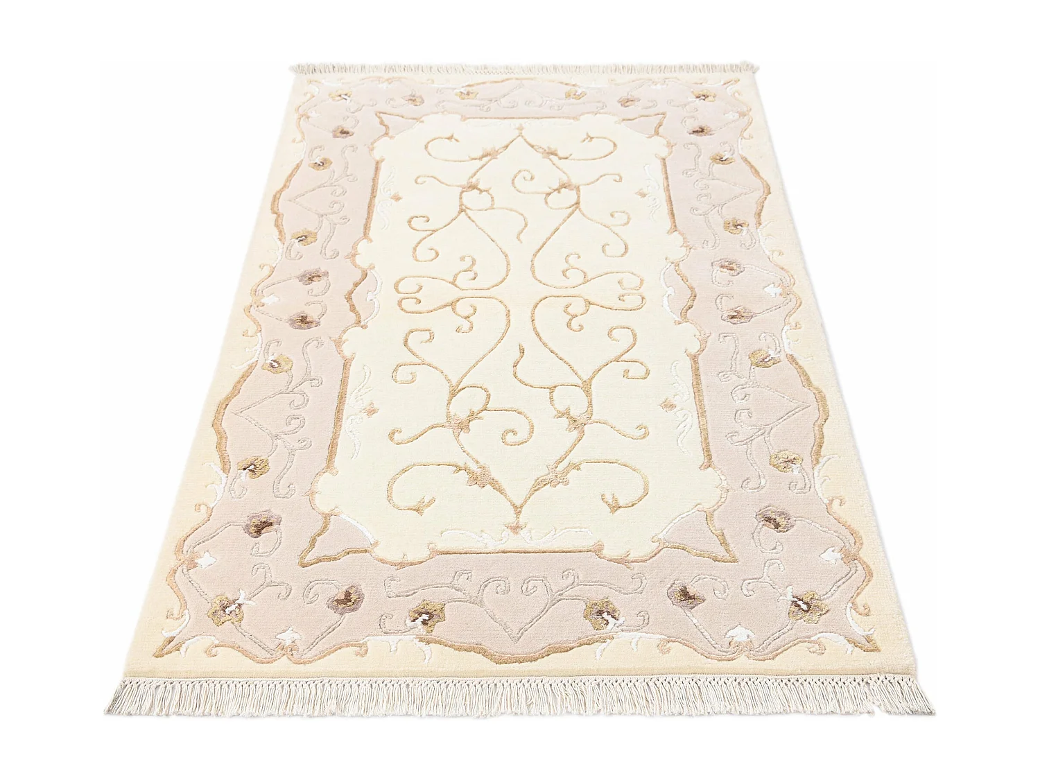 Wollteppich 94x155 Beige Darya
