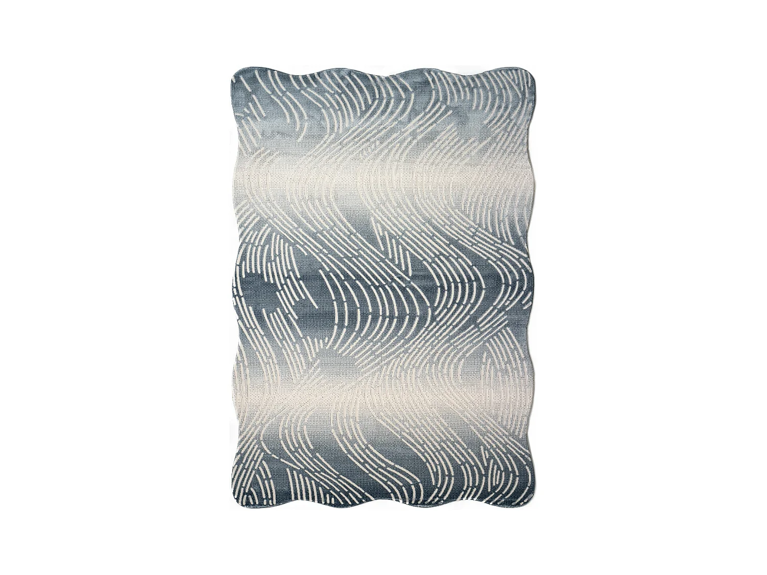 Tapis 160x230 Bleu Royal Wavy