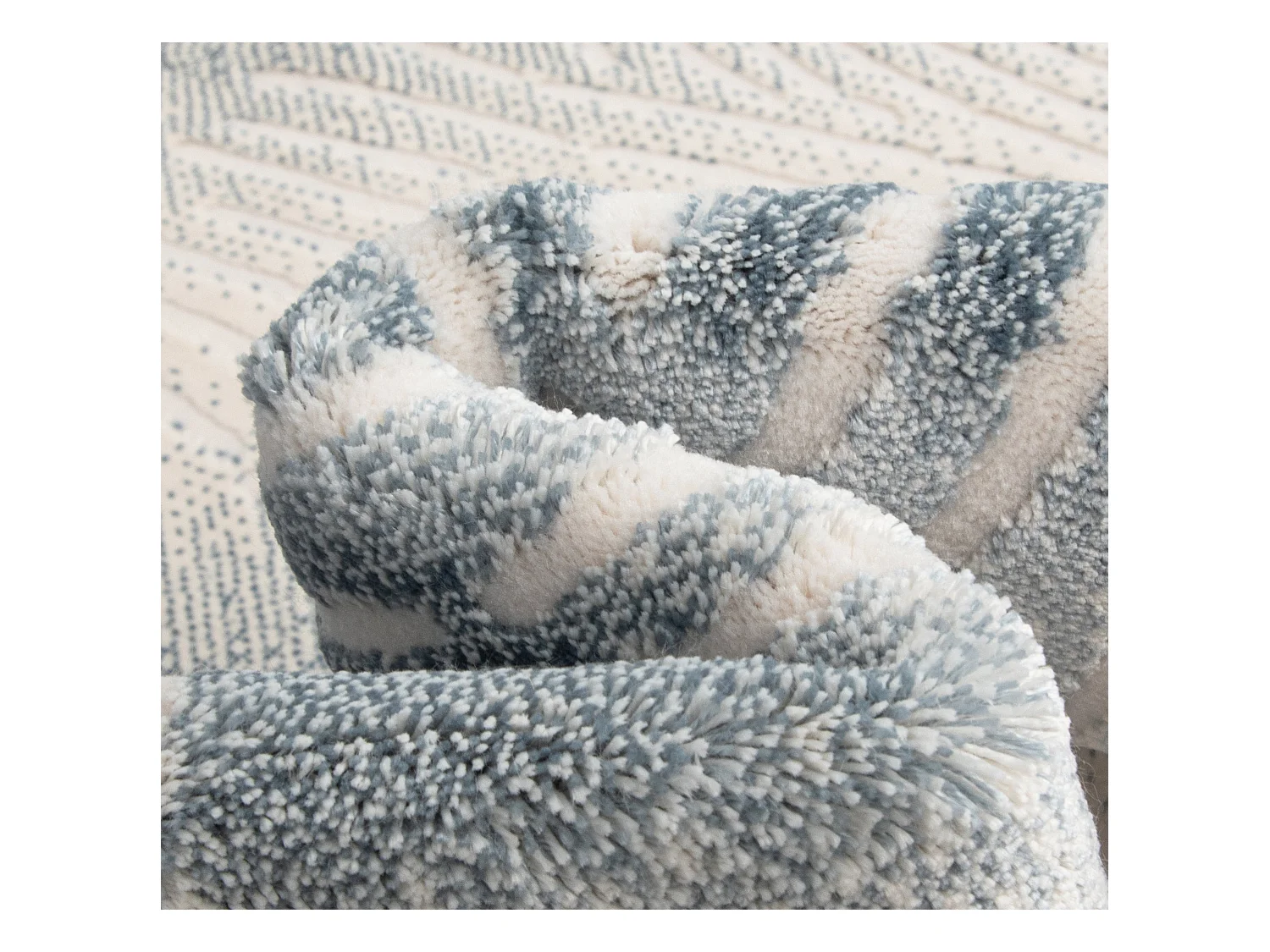 Teppich 160x230 Blau Royal Wavy