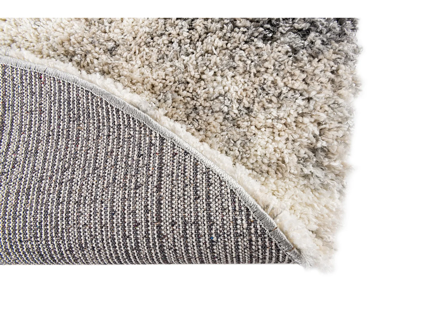 Hochflorteppich 125x125 Beige - Grau Lachen Haze