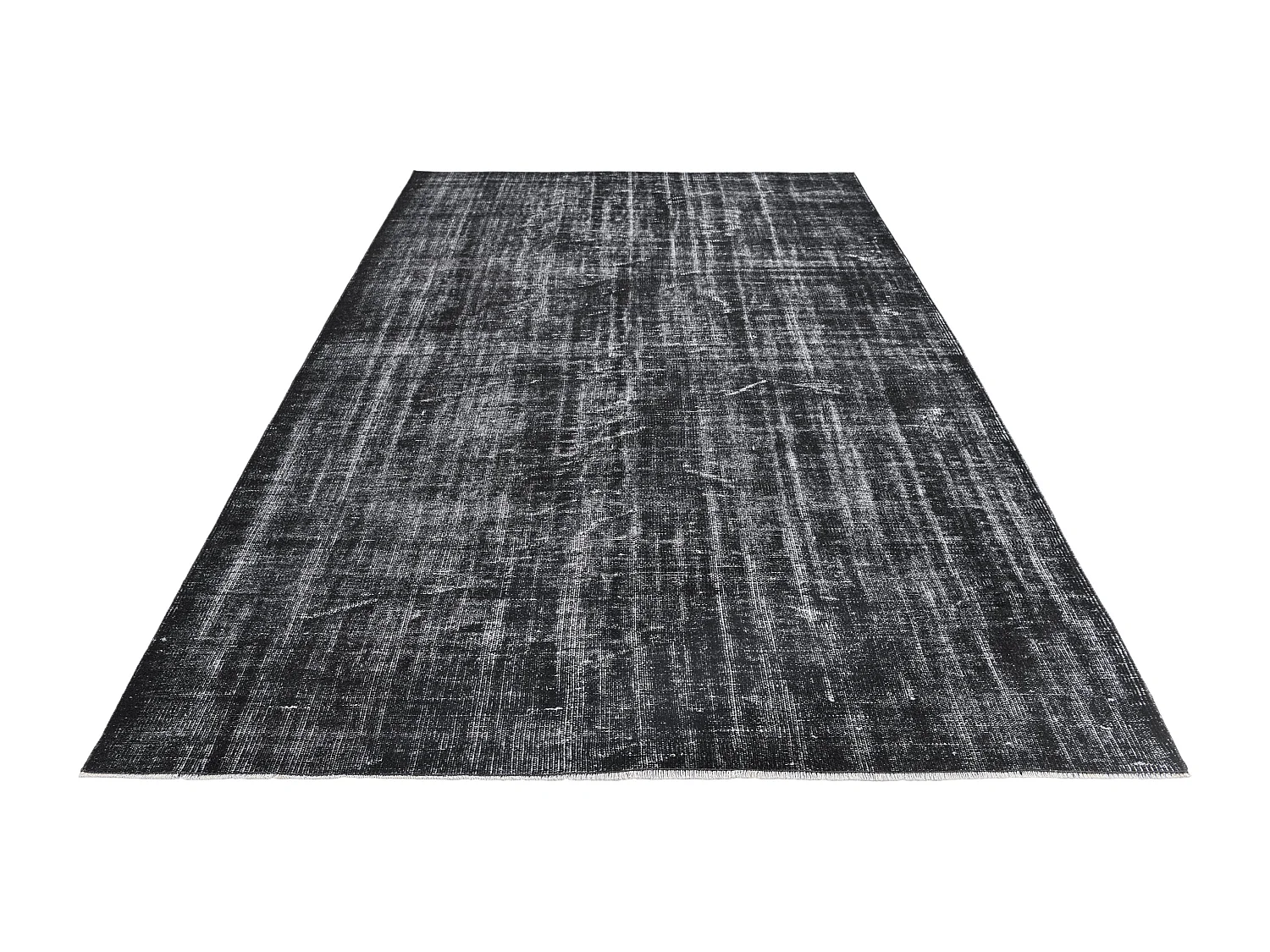 Wollteppich 193x305 Schwarz Ultra Vintage