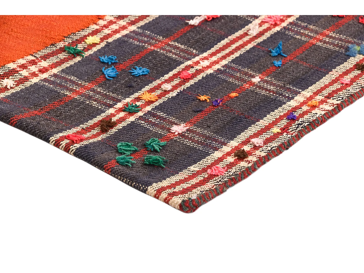 Wollteppich 124x164 Orange Jajim