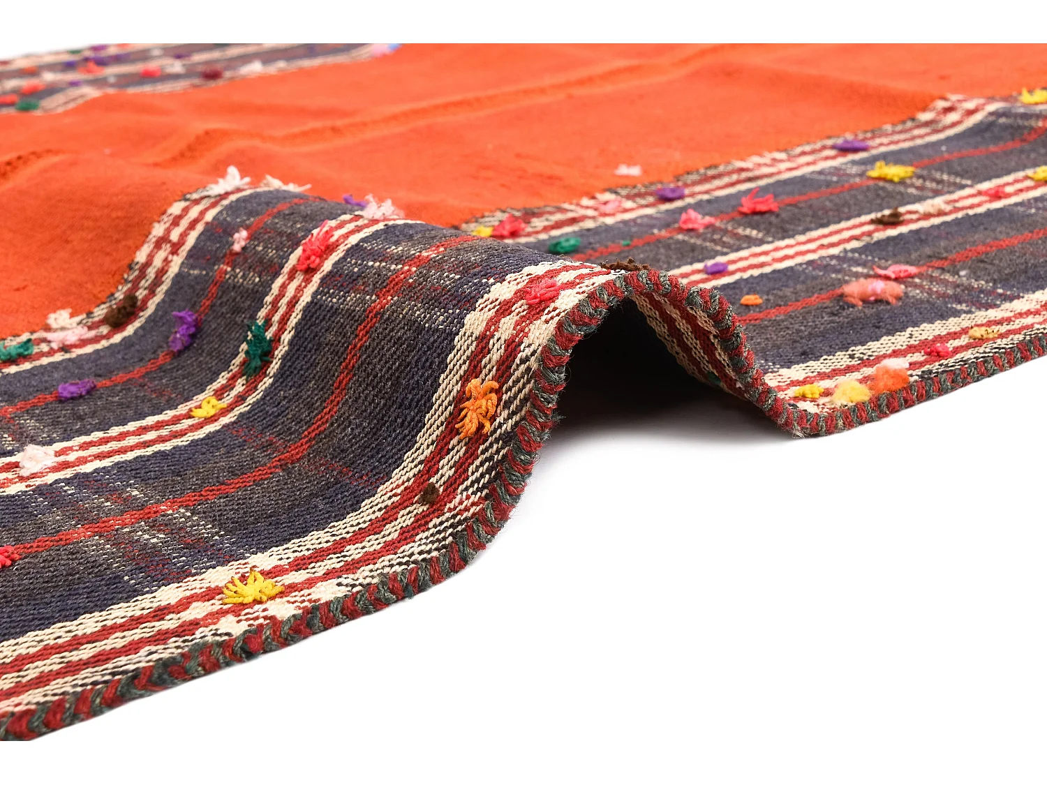 Wollteppich 124x164 Orange Jajim