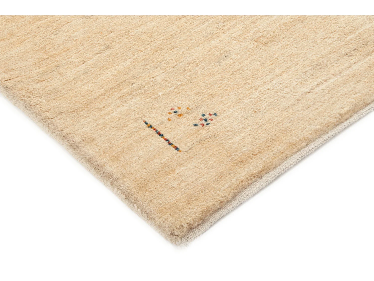 Wollteppich 151x198 Beige Gabbeh Shouli