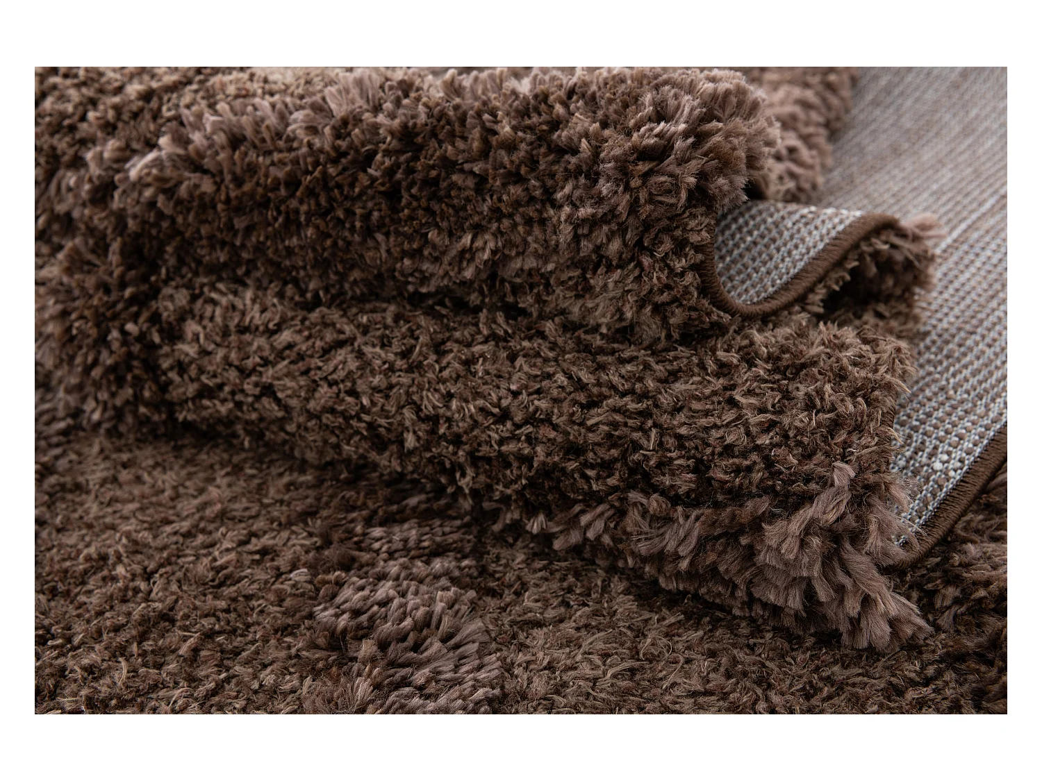 Hoogpolig tapijt 185x125 Donkerbruin Thun Artem