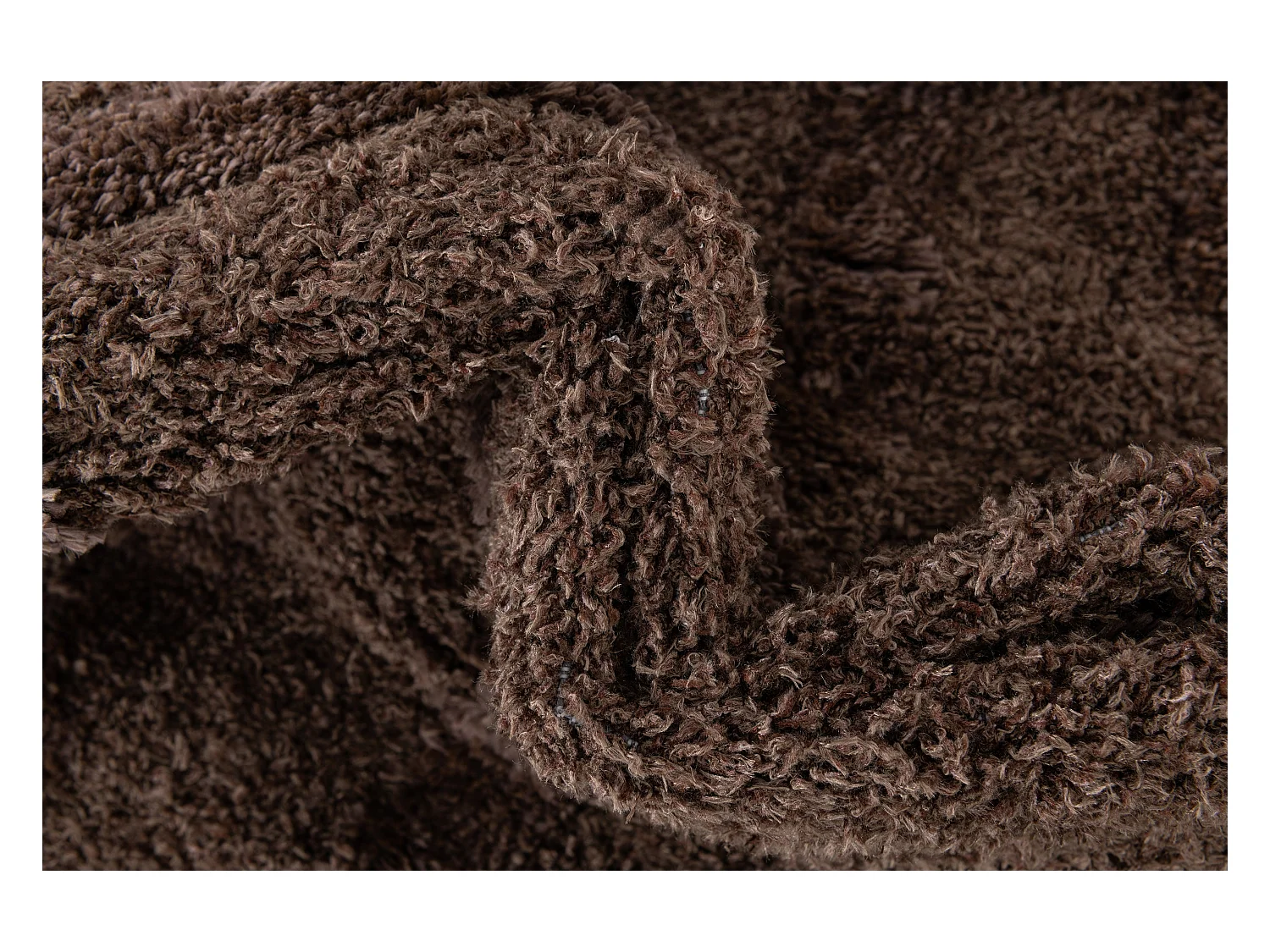 Hoogpolig tapijt 185x125 Donkerbruin Thun Artem