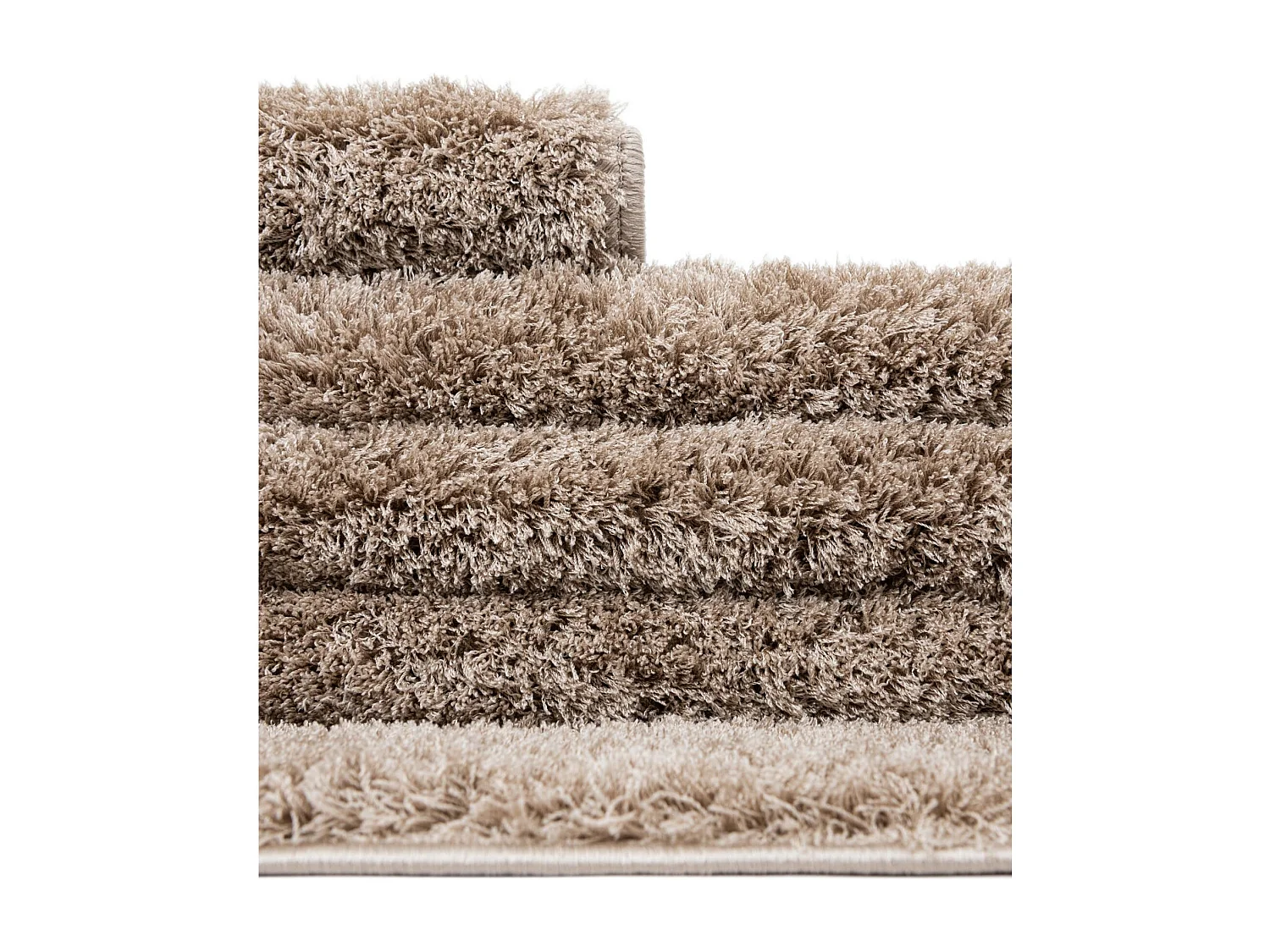 Tappeto shaggy  125x125 beige Luzern