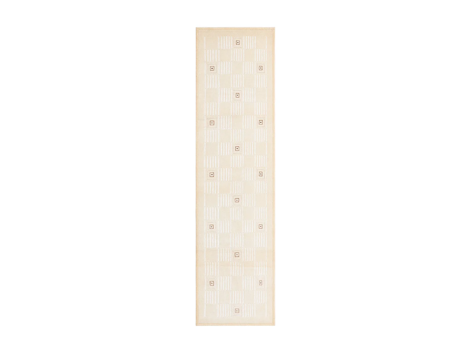 Tapis de couloir en laine 79x295 beige Darya