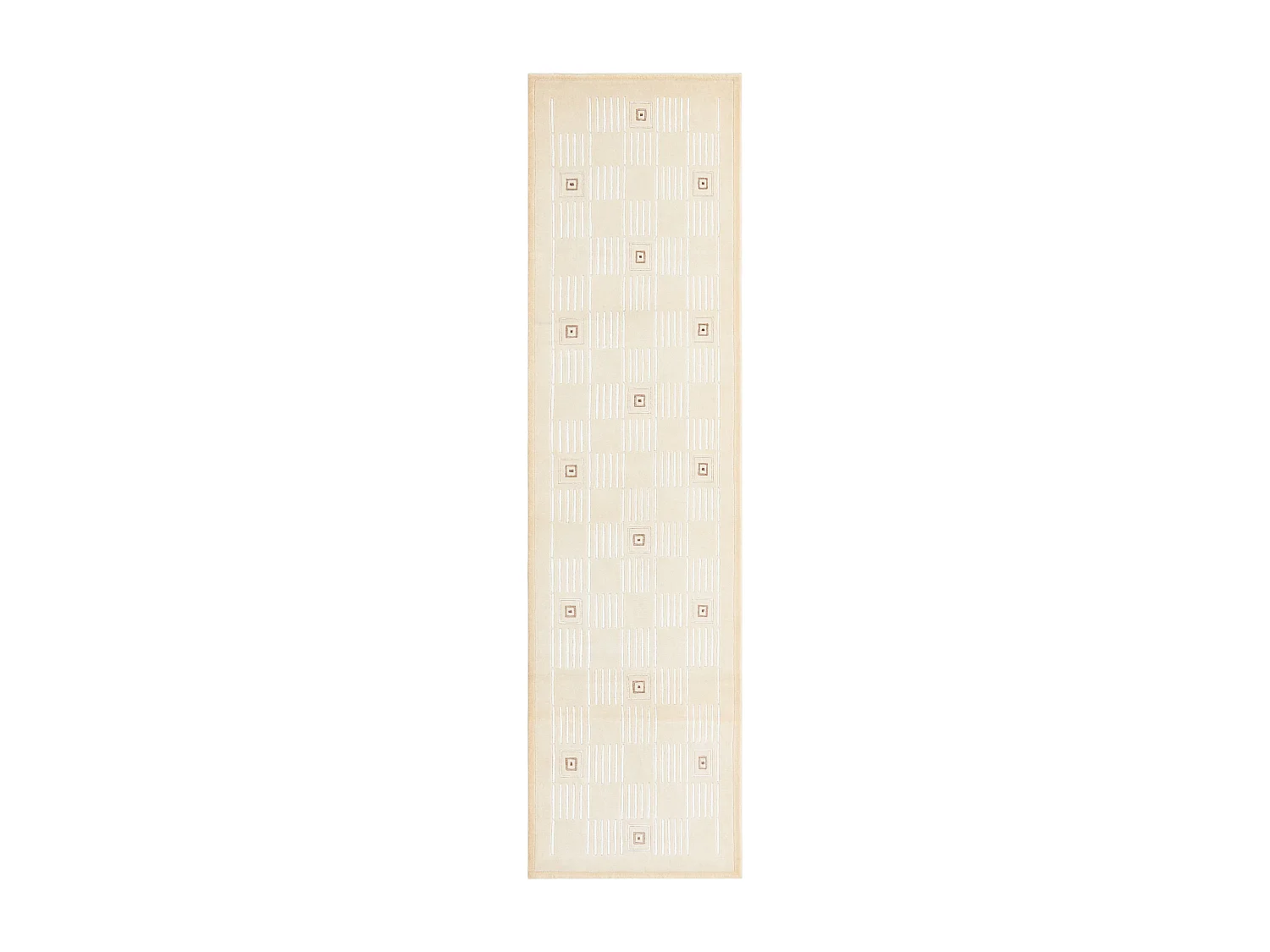 Tapis de couloir en laine 79x295 beige Darya