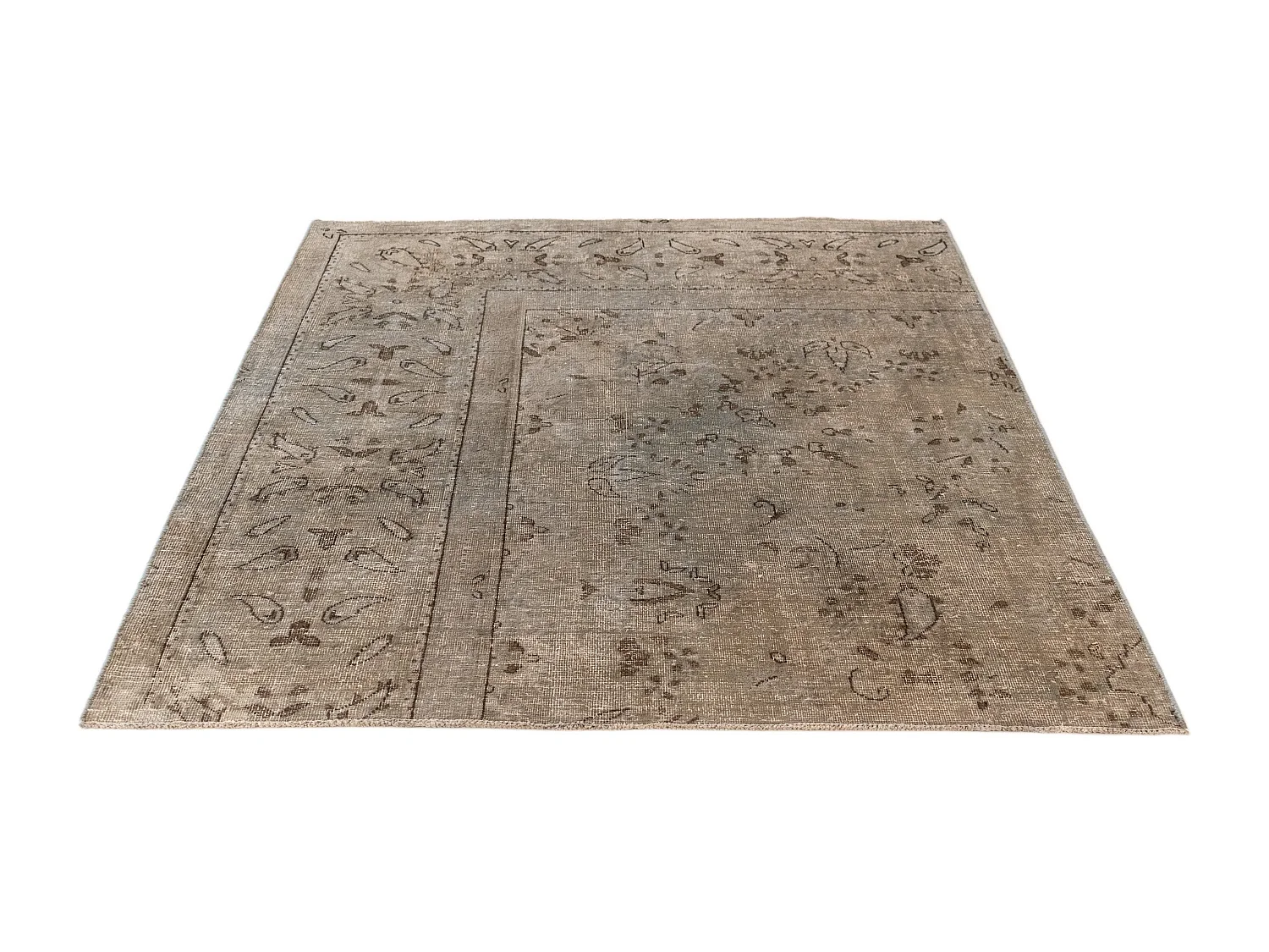 Wollteppich 127x146 Beige Vintage Royal