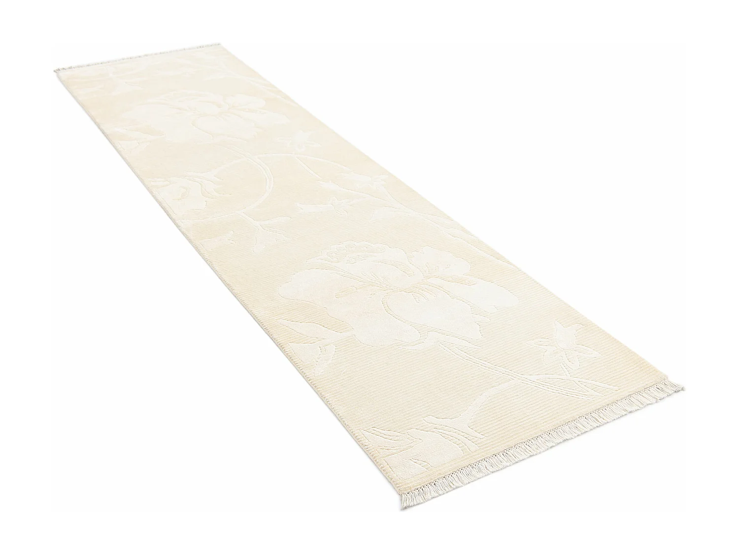 Tapis de couloir en laine 84x305 beige Darya