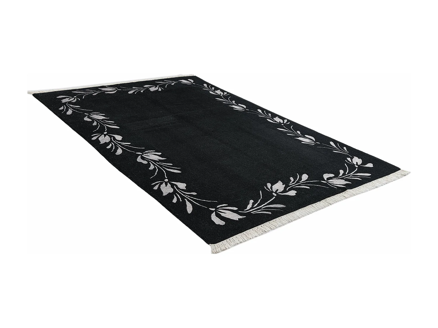 Wollteppich 168x239 Schwarz Darya