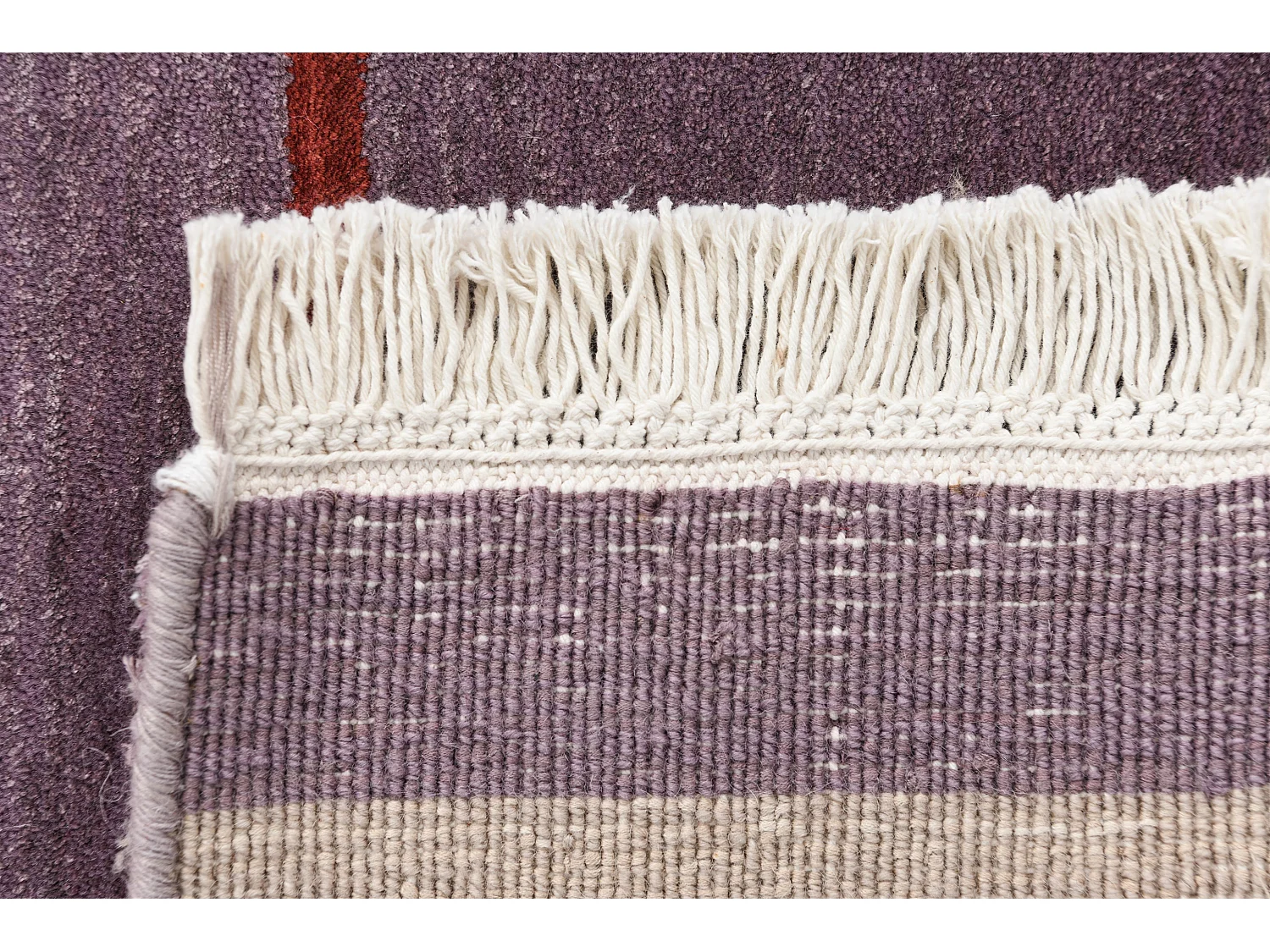 Läufer-Wollteppich 79x399 Lila Darya