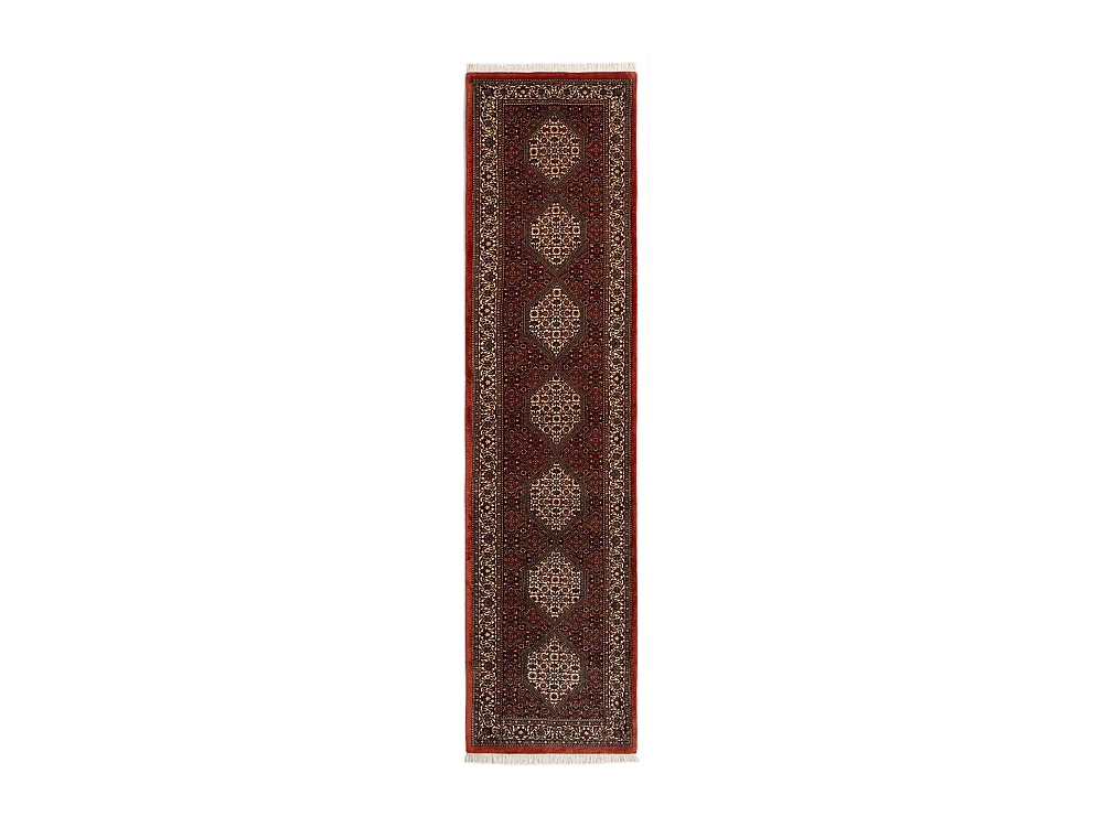 Tapis de couloir en laine 84x341 rouge Bidjar