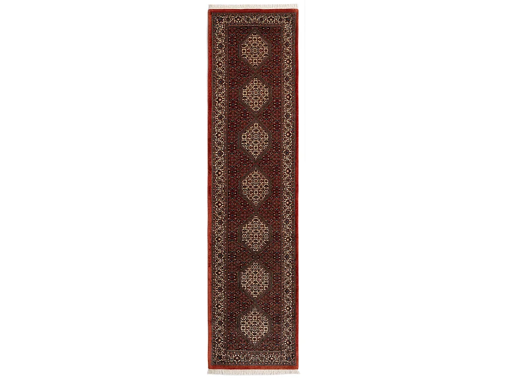Tapis de couloir en laine 84x341 rouge Bidjar