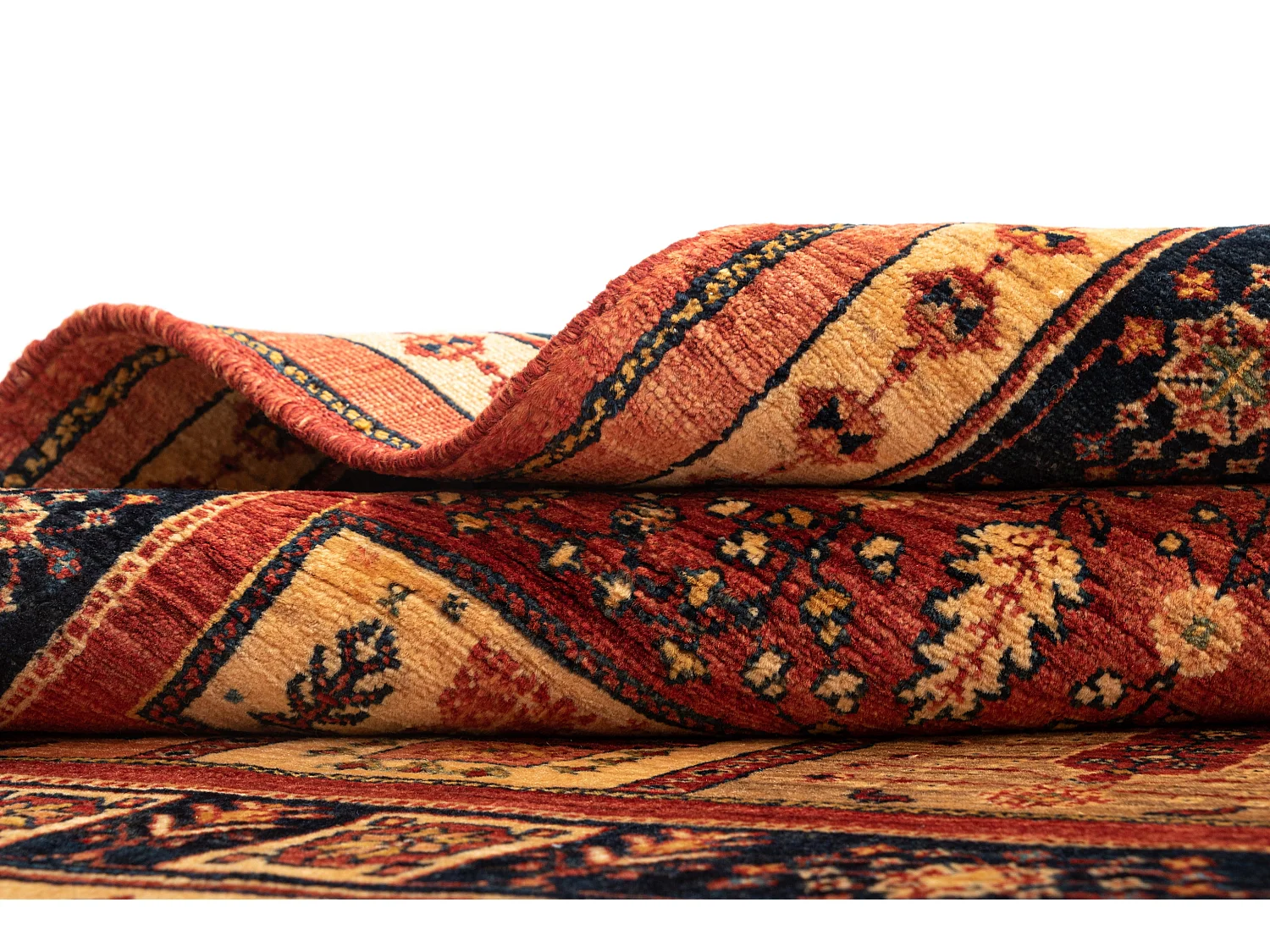 Wollteppich 106x158 Braun Kashkuli