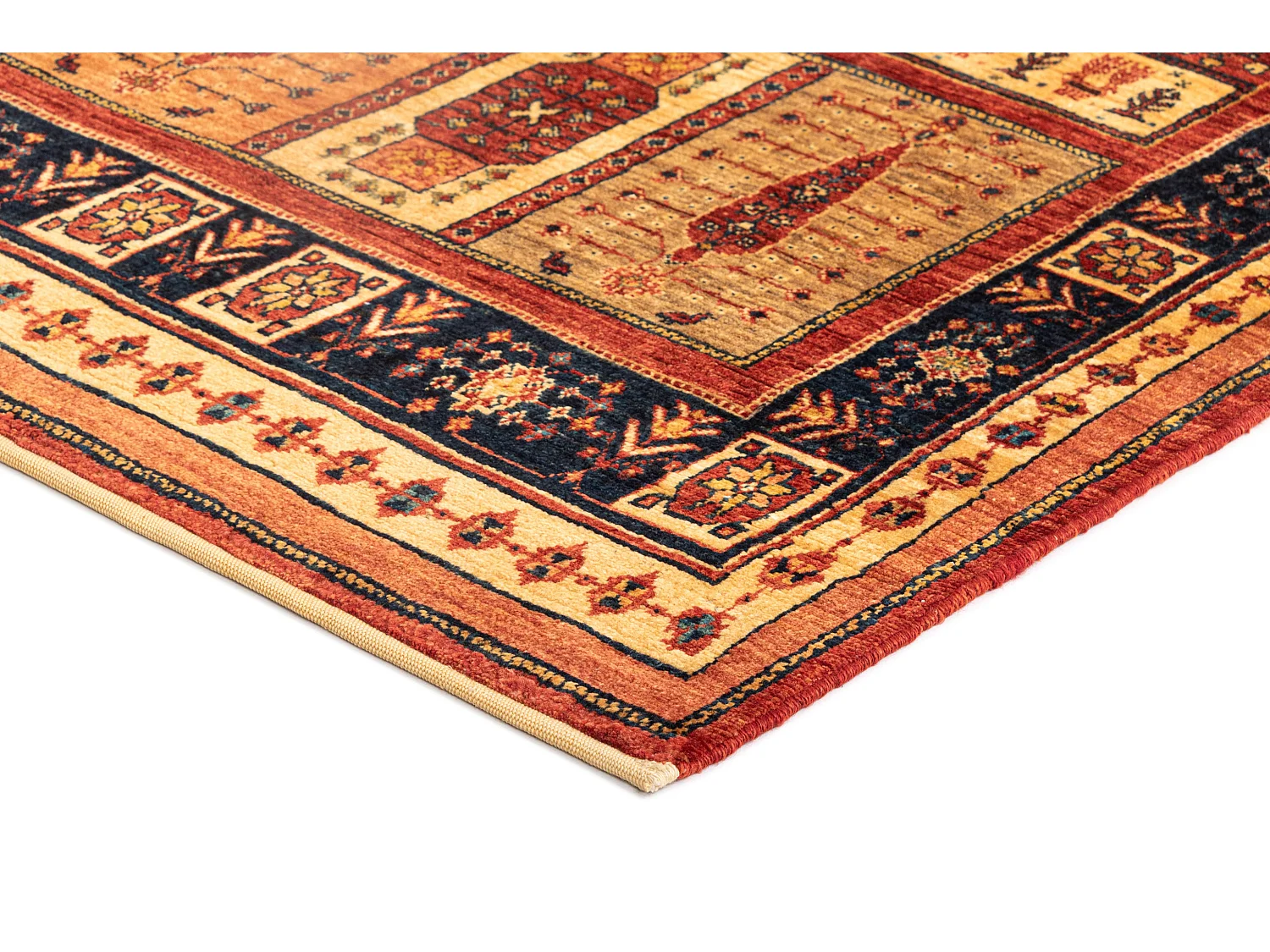 Wollteppich 106x158 Braun Kashkuli