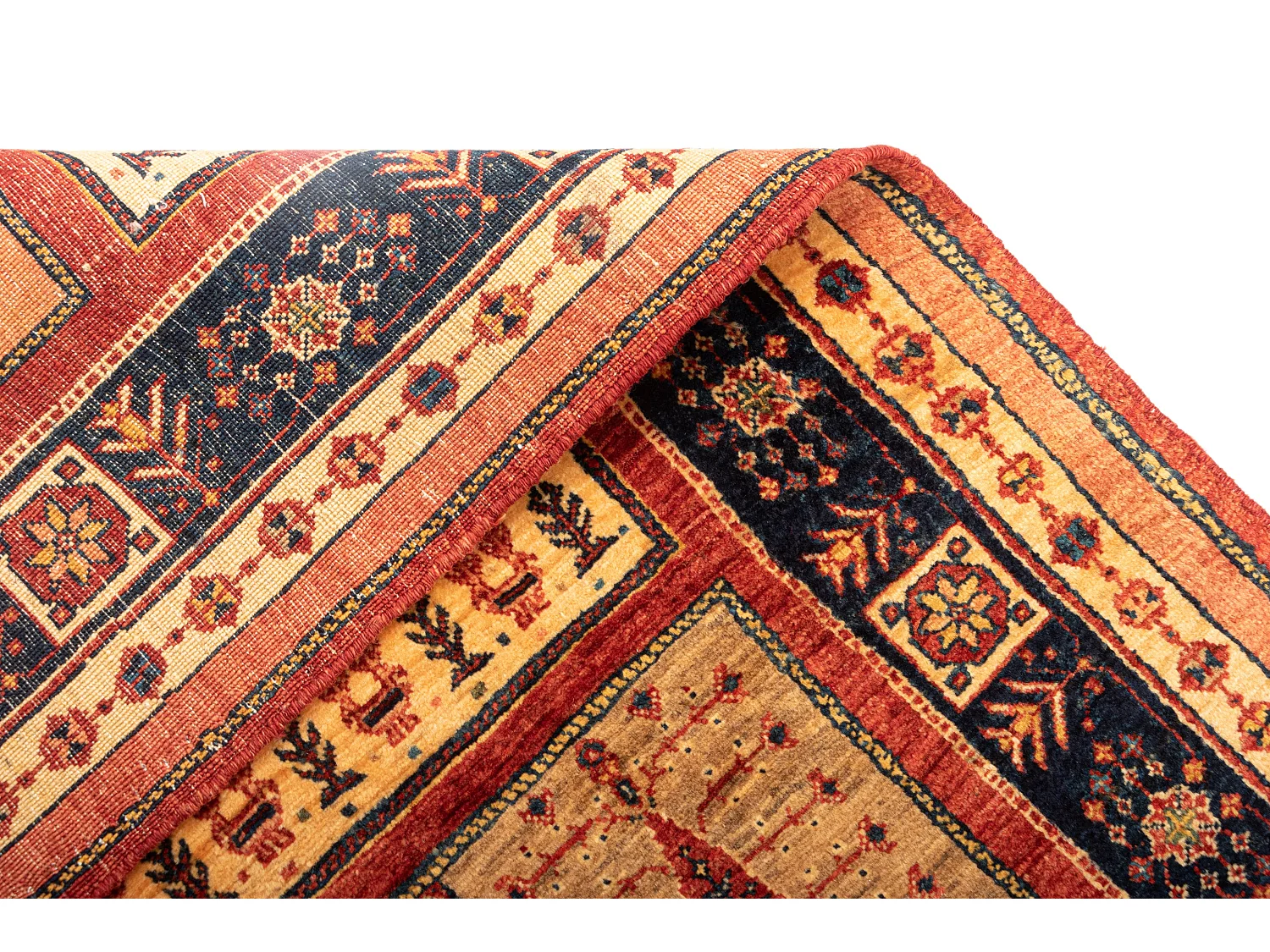 Wollteppich 106x158 Braun Kashkuli