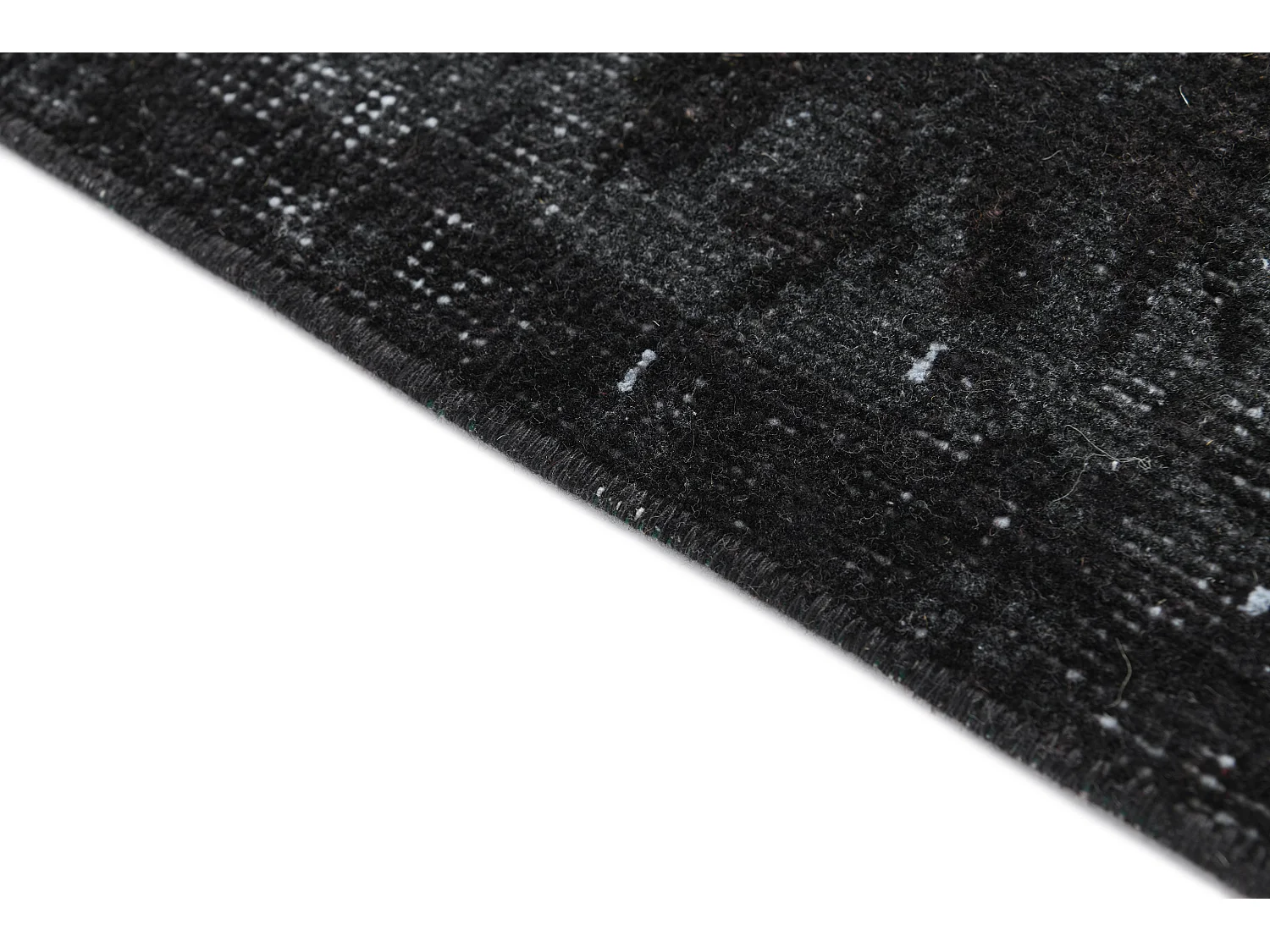 Tapis de laine 124x282 noir Ultra Vintage