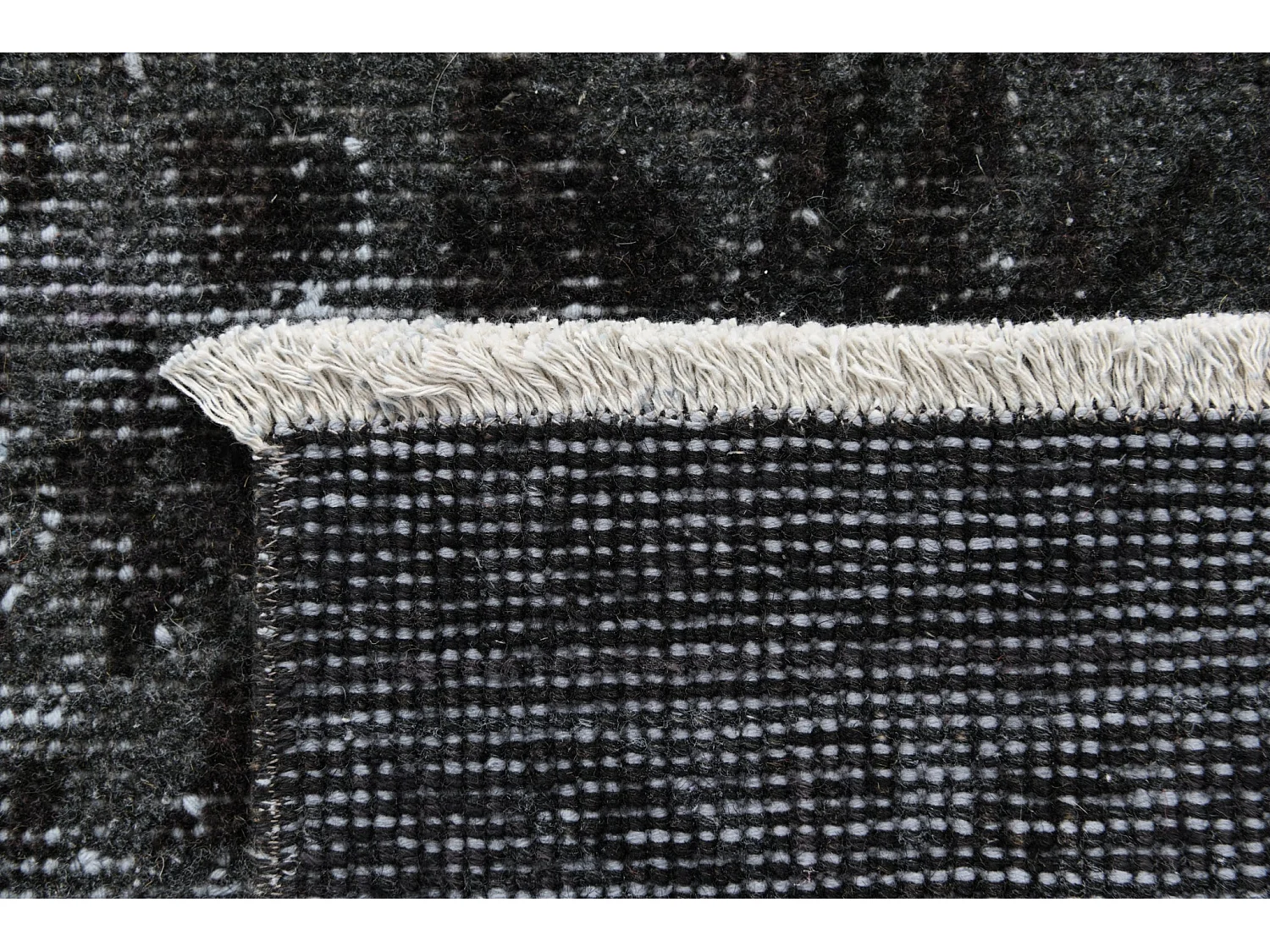 Tapis de laine 124x282 noir Ultra Vintage