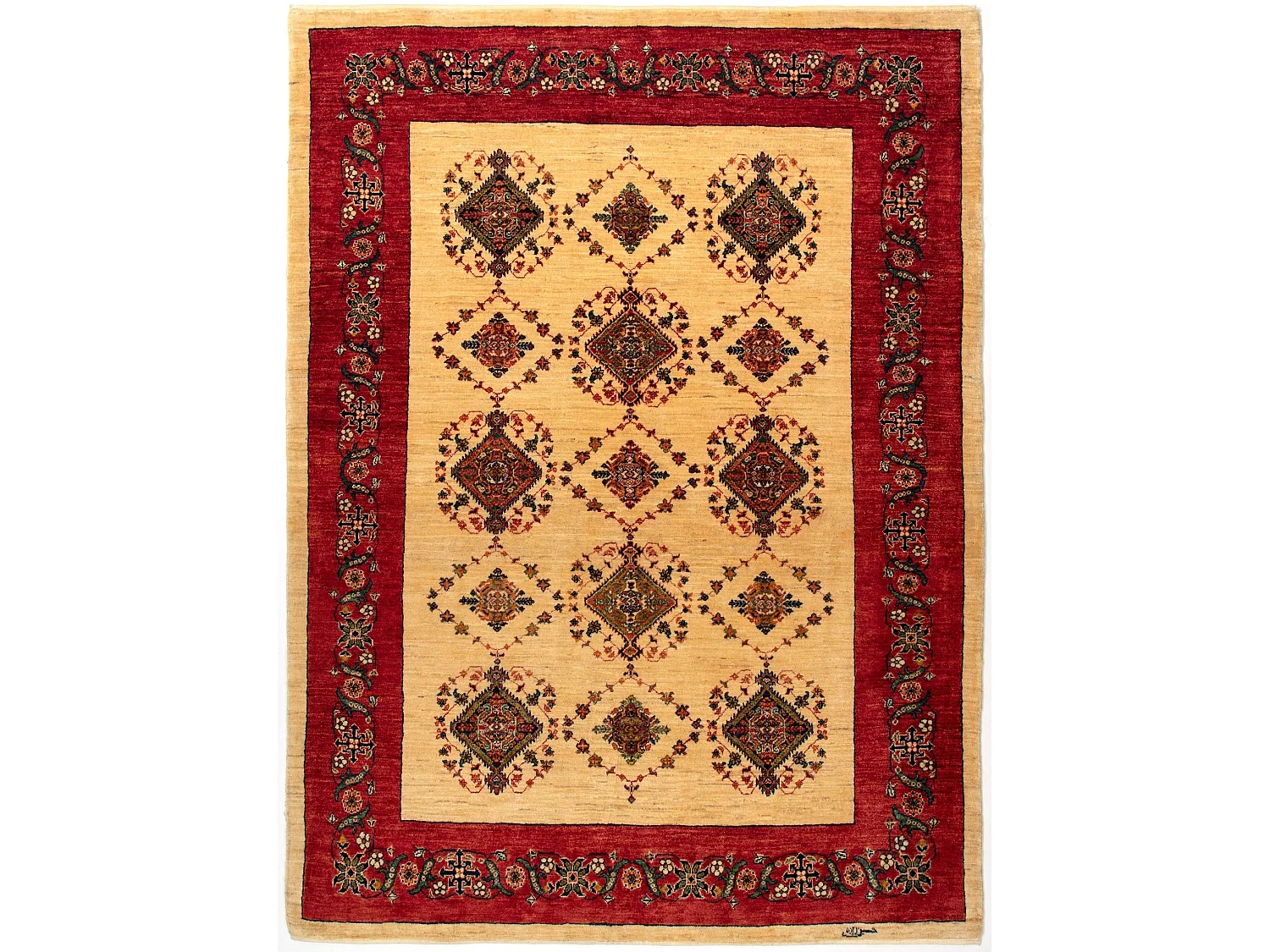 Wollteppich 167x225 Rot Kashkuli