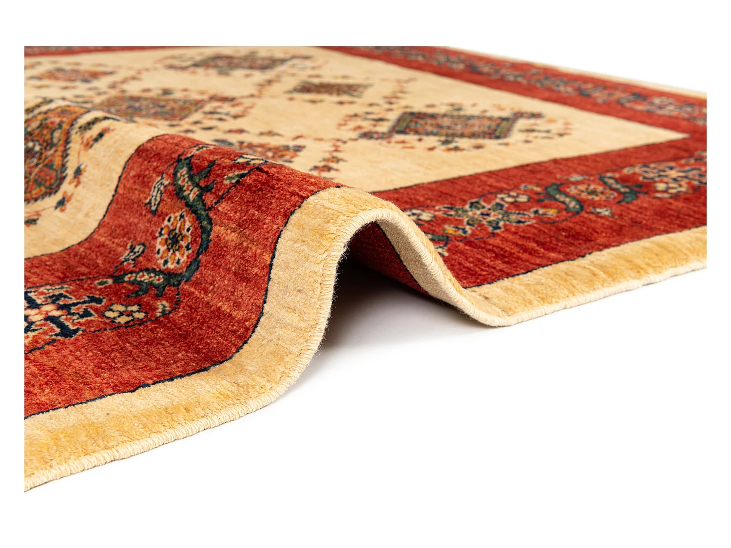 Tapis de laine 167x225 rouge Kashkuli