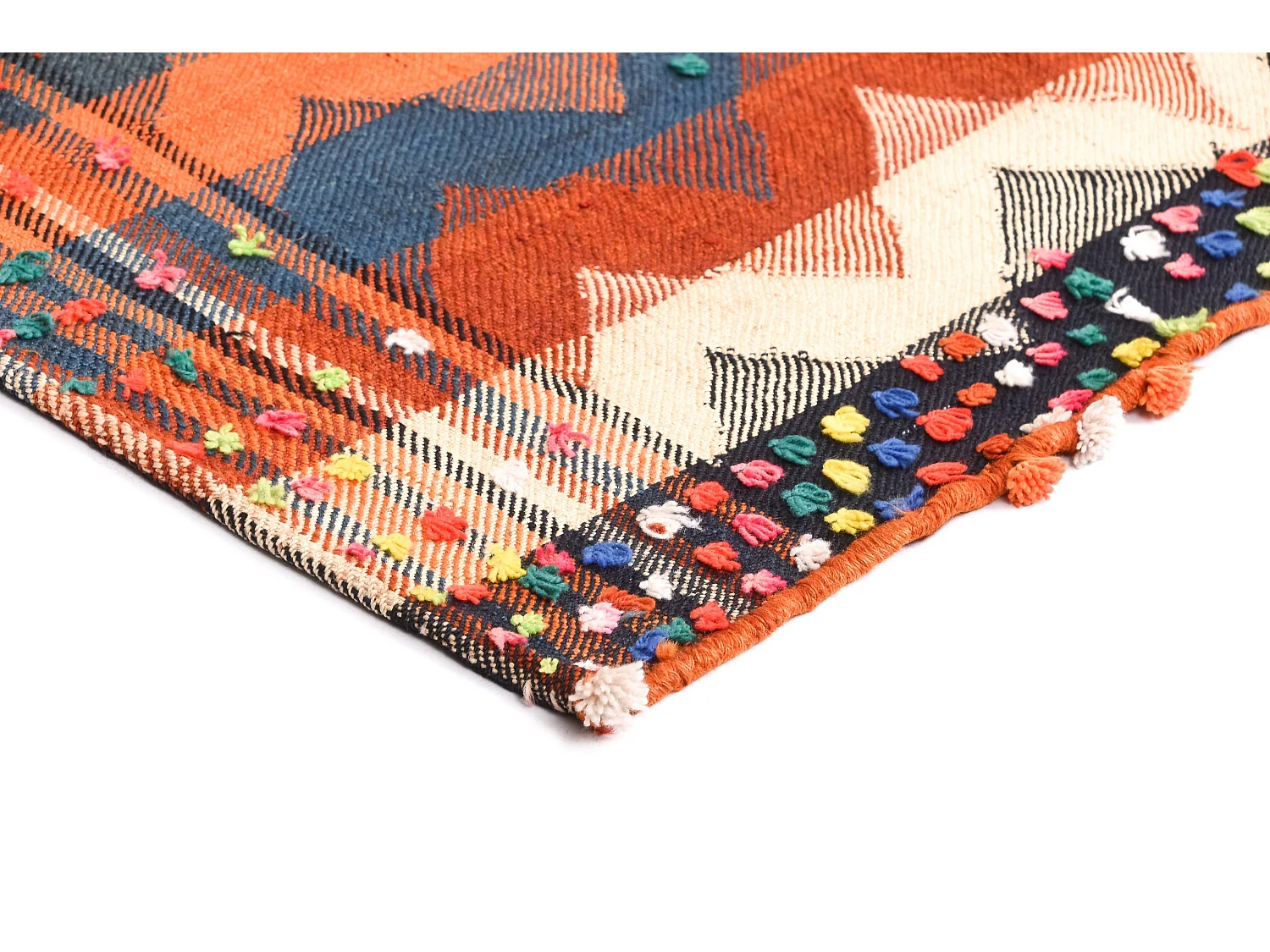 Wollteppich 172x219 Orange Jajim