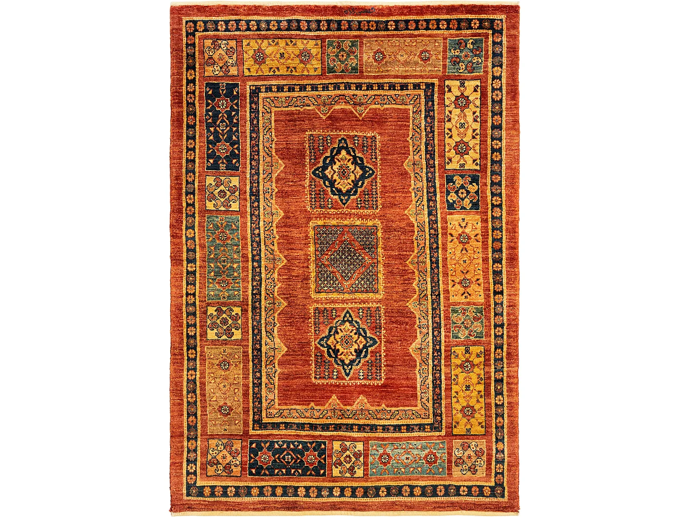 Tapis de laine 110x163 rouge Kashkuli
