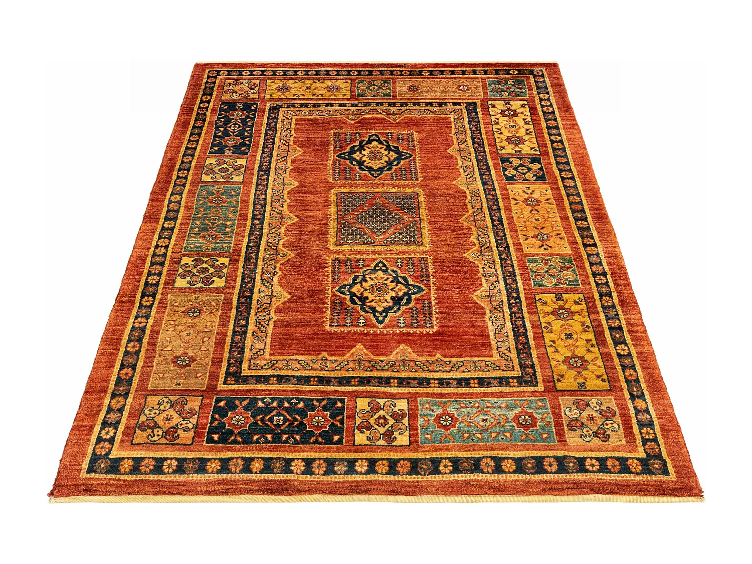 Tapis de laine 110x163 rouge Kashkuli