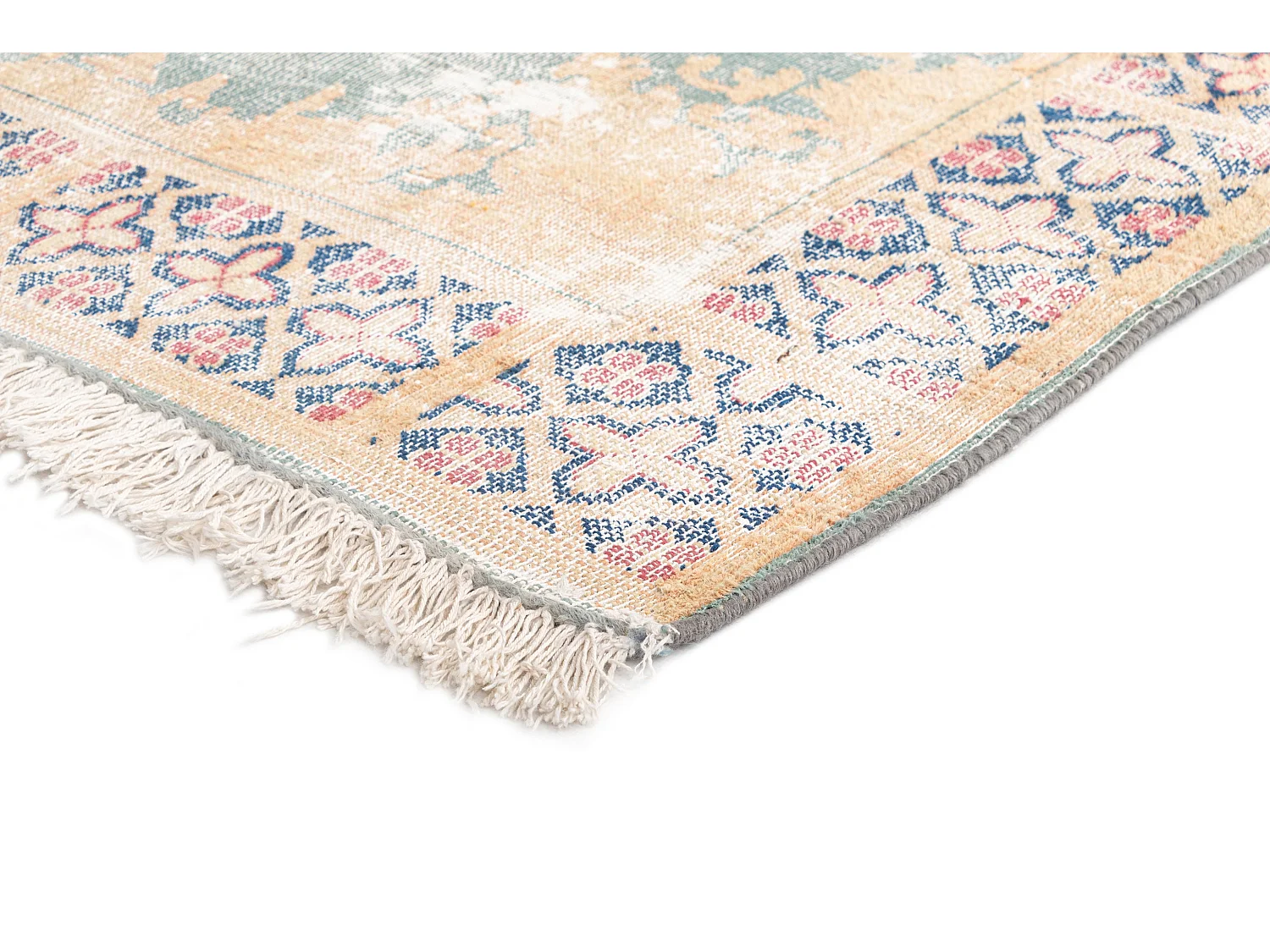 Wollteppich 93x149 Blau Vintage Royal