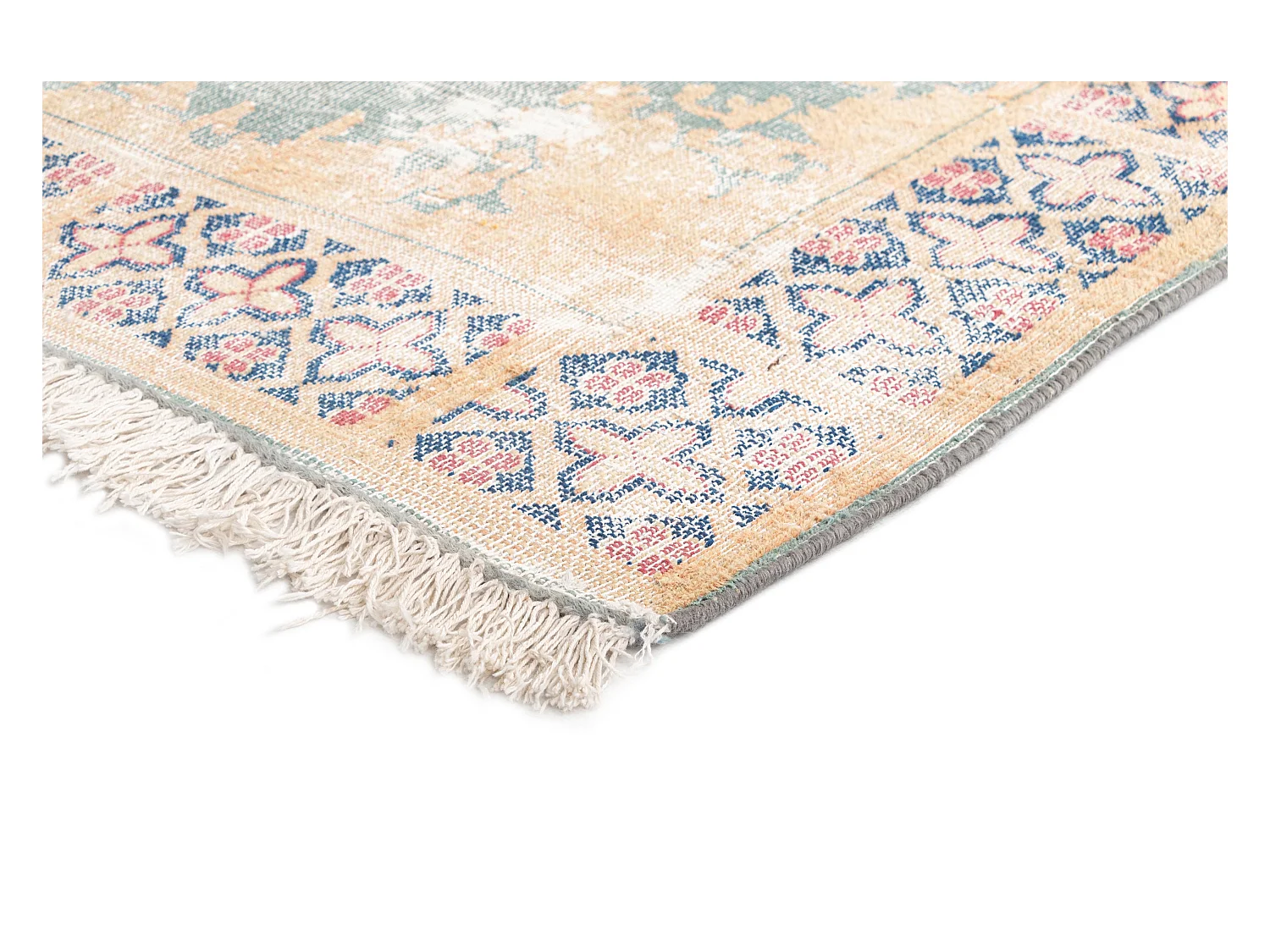 Tapis de laine 93x149 Bleu Vintage Royal
