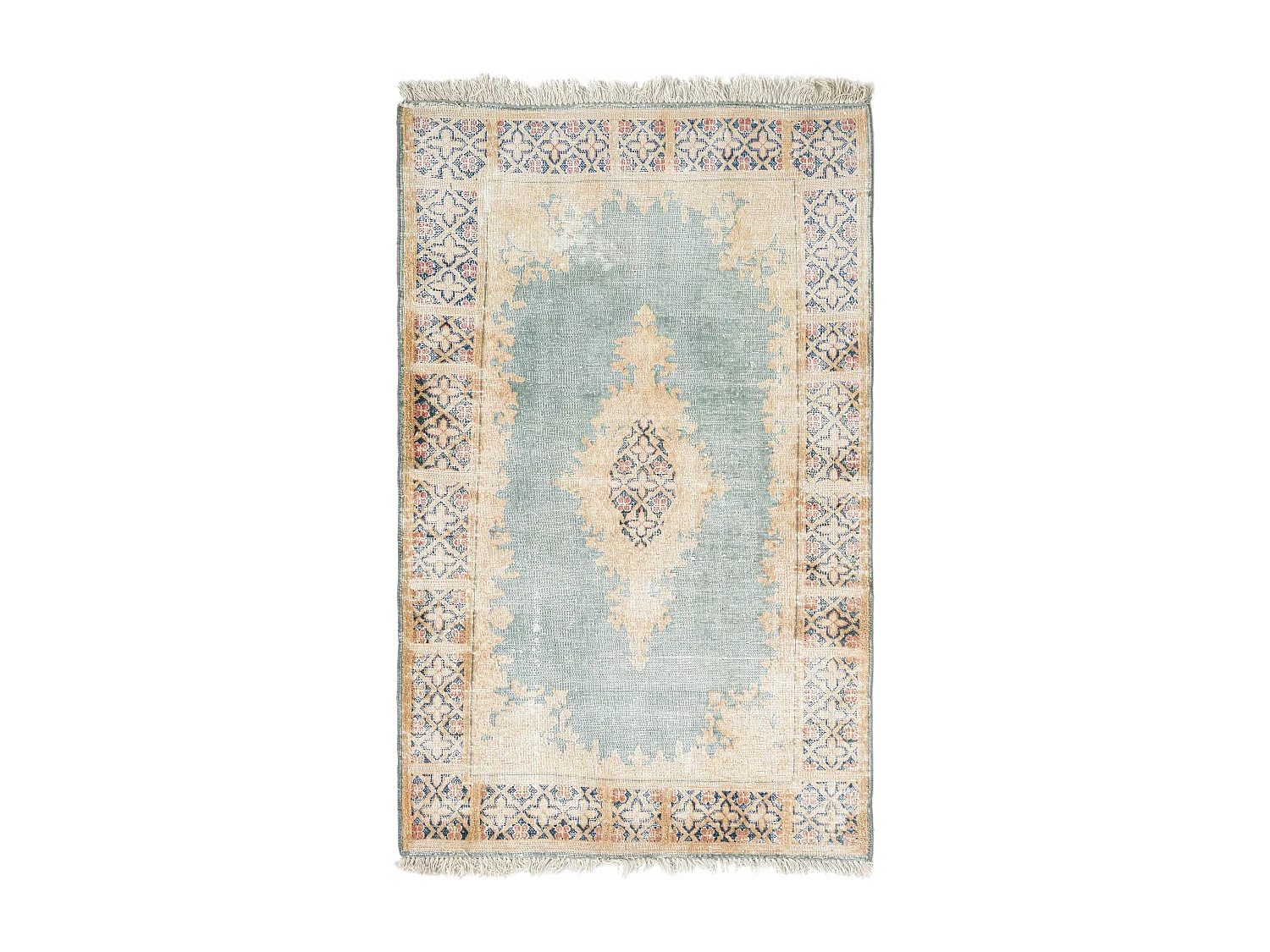 Tapis de laine 93x149 Bleu Vintage Royal
