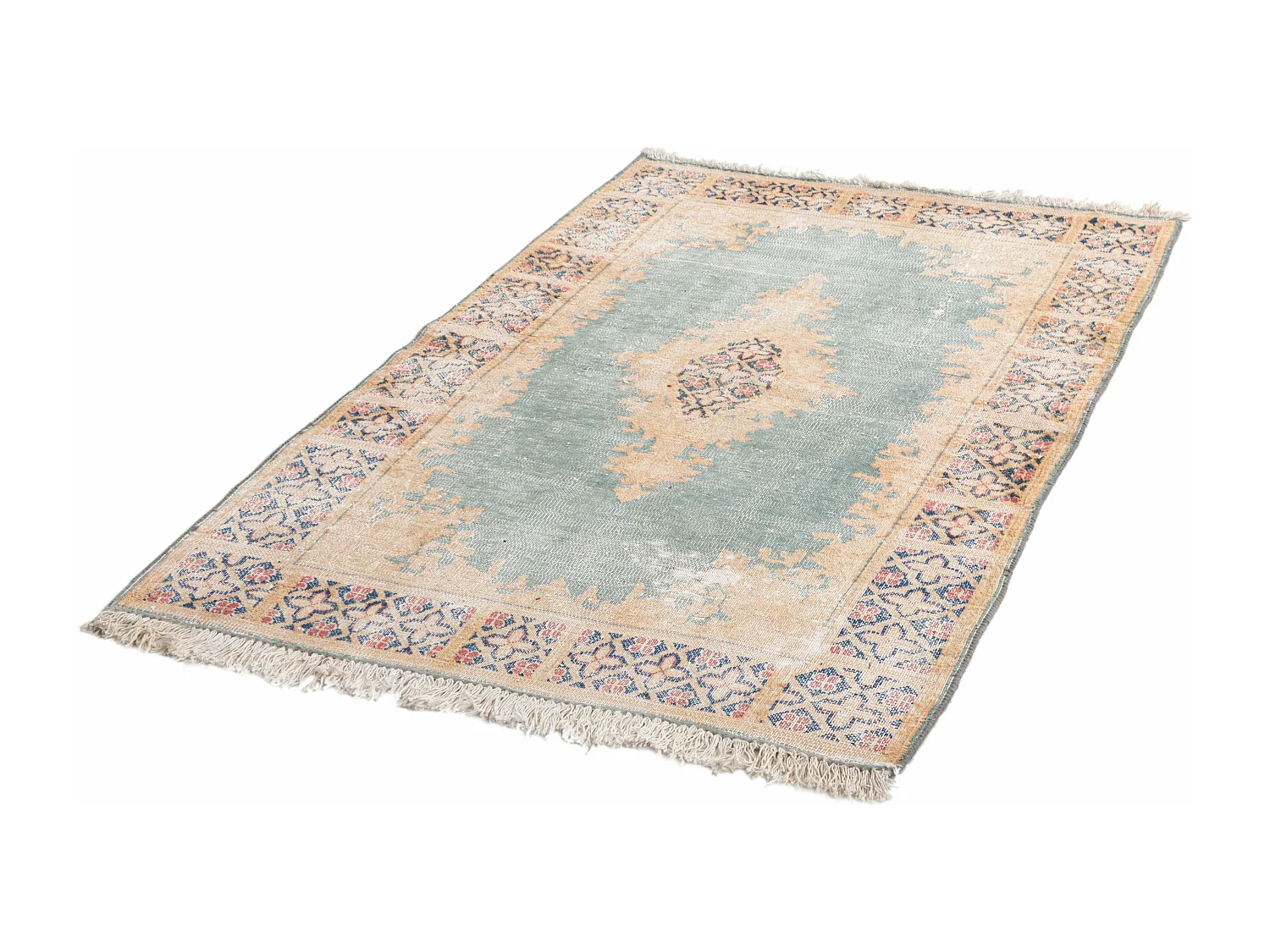 Tapis de laine 93x149 Bleu Vintage Royal