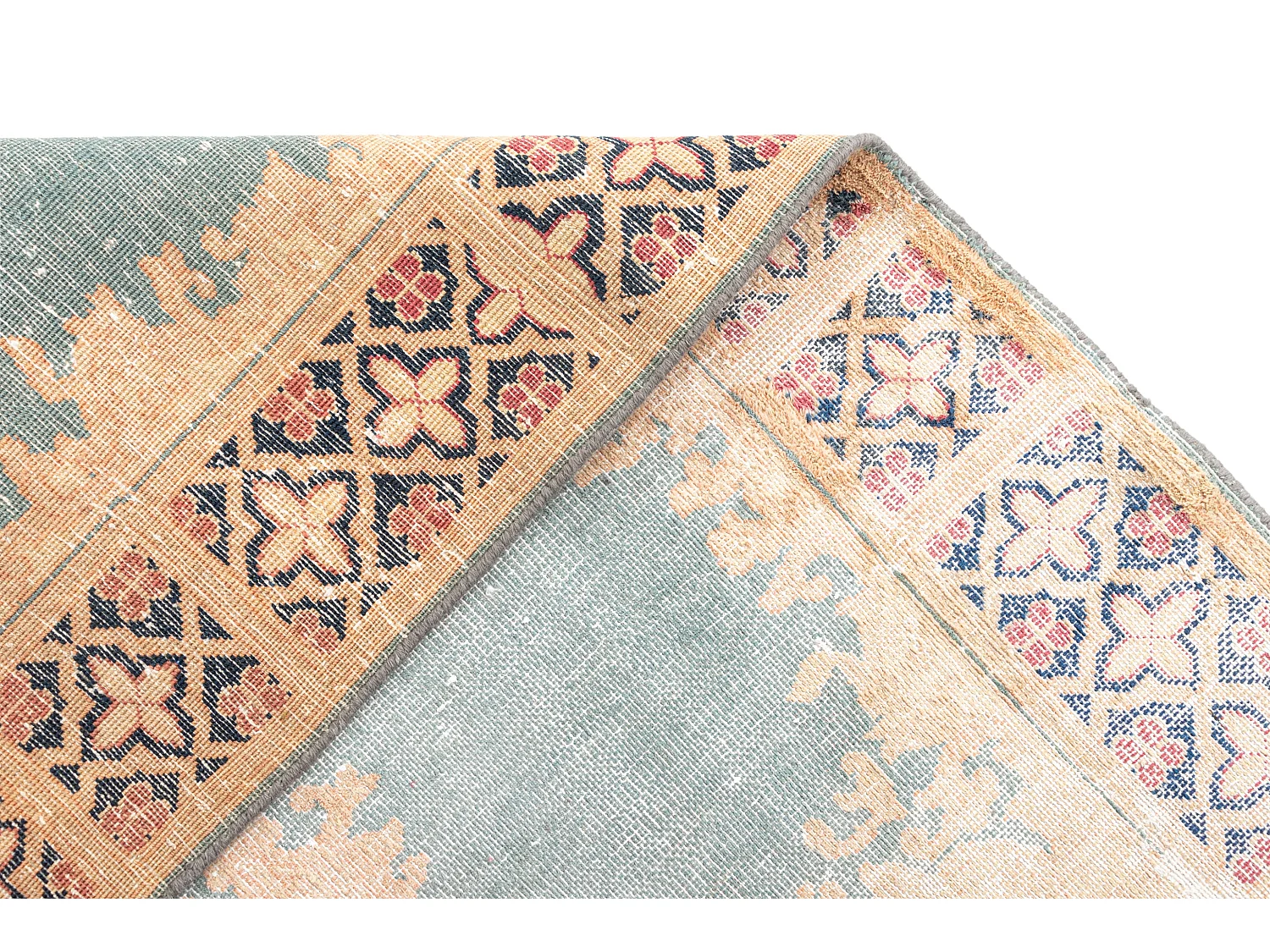 Tapis de laine 93x149 Bleu Vintage Royal