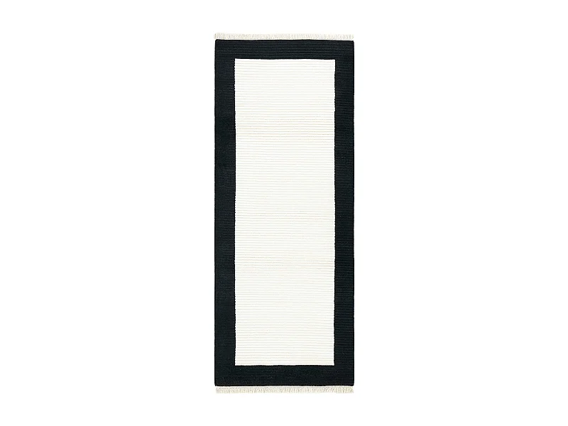 Tappeto per corridoio in lana 79x198 nero Darya