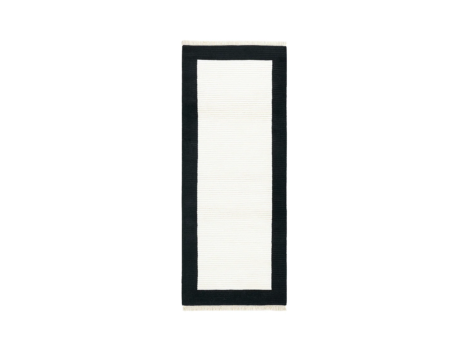 Tapis de couloir en laine 79x198 noir Darya