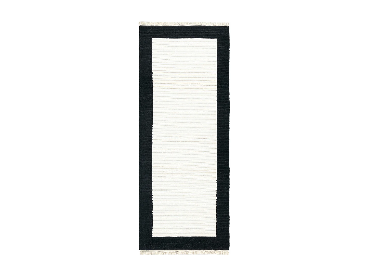 Tappeto per corridoio in lana 79x198 nero Darya