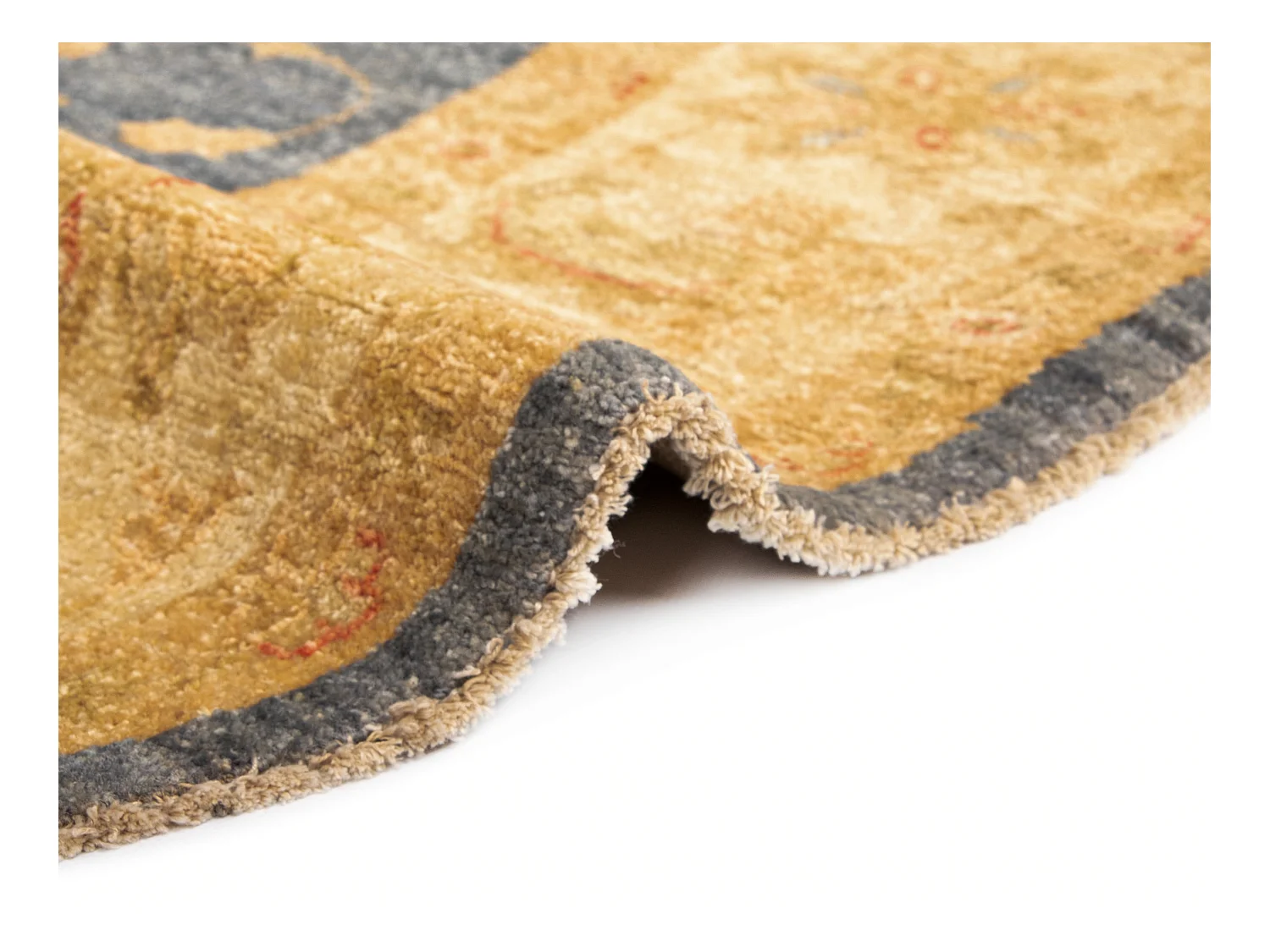 Wollteppich 196x204 Beige Kaizar