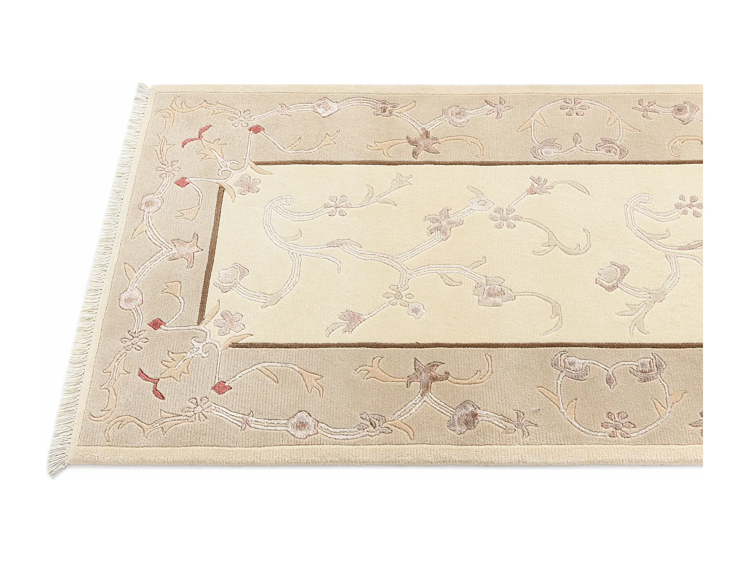 Tapis de couloir en laine 81x300 beige Darya