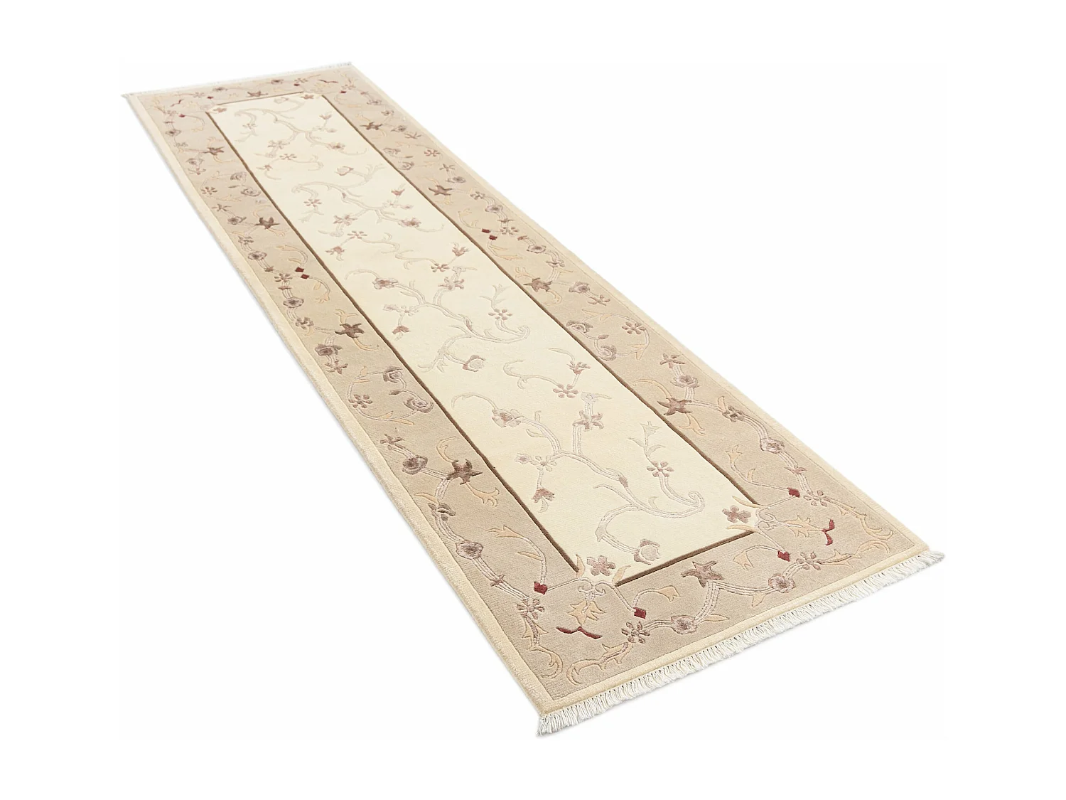 Tapis de couloir en laine 81x300 beige Darya