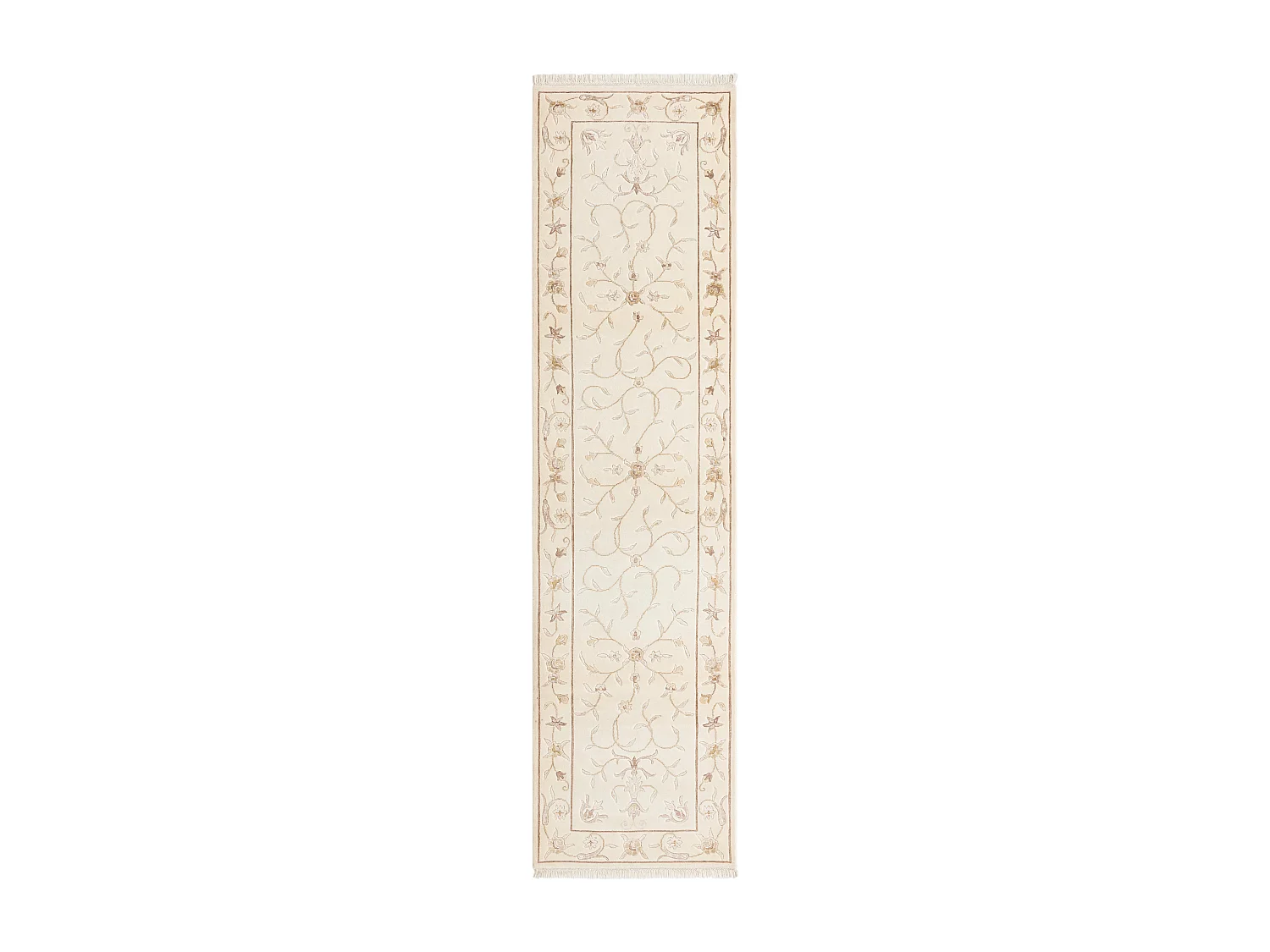 Läufer-Wollteppich 76x302 Beige Darya