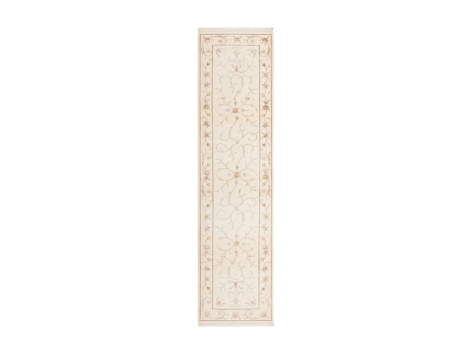 Läufer-Wollteppich 76x302 Beige Darya