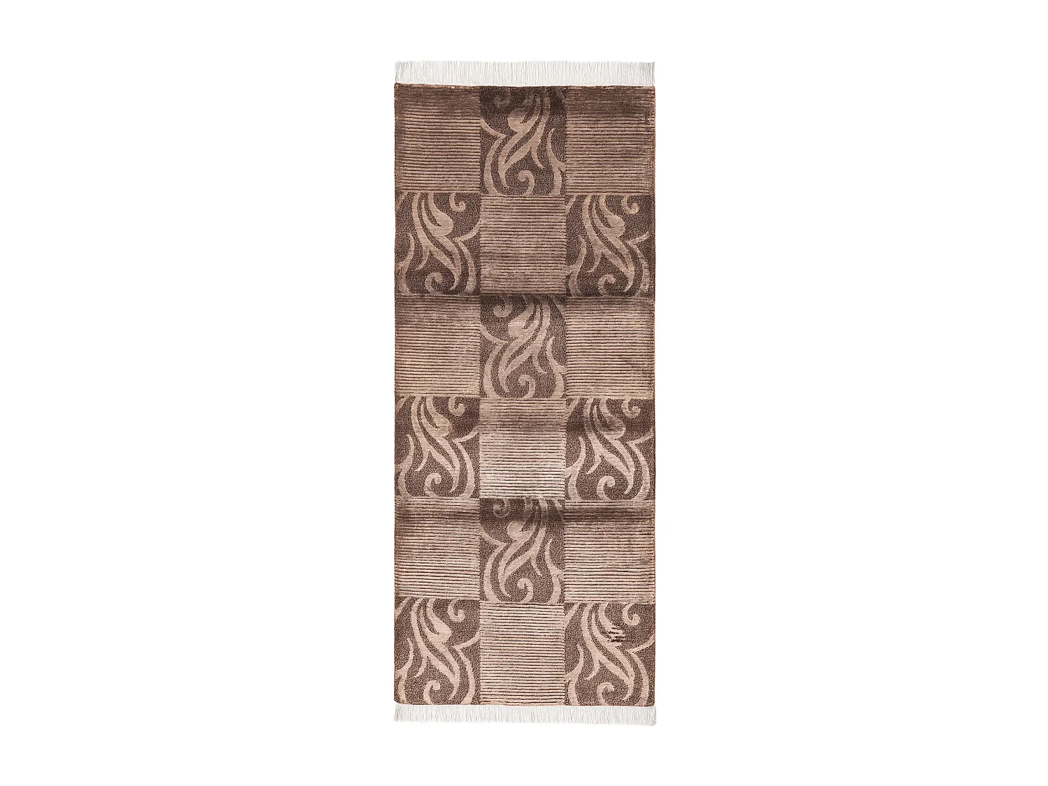 Tapis de couloir en laine 84x203 brun Darya