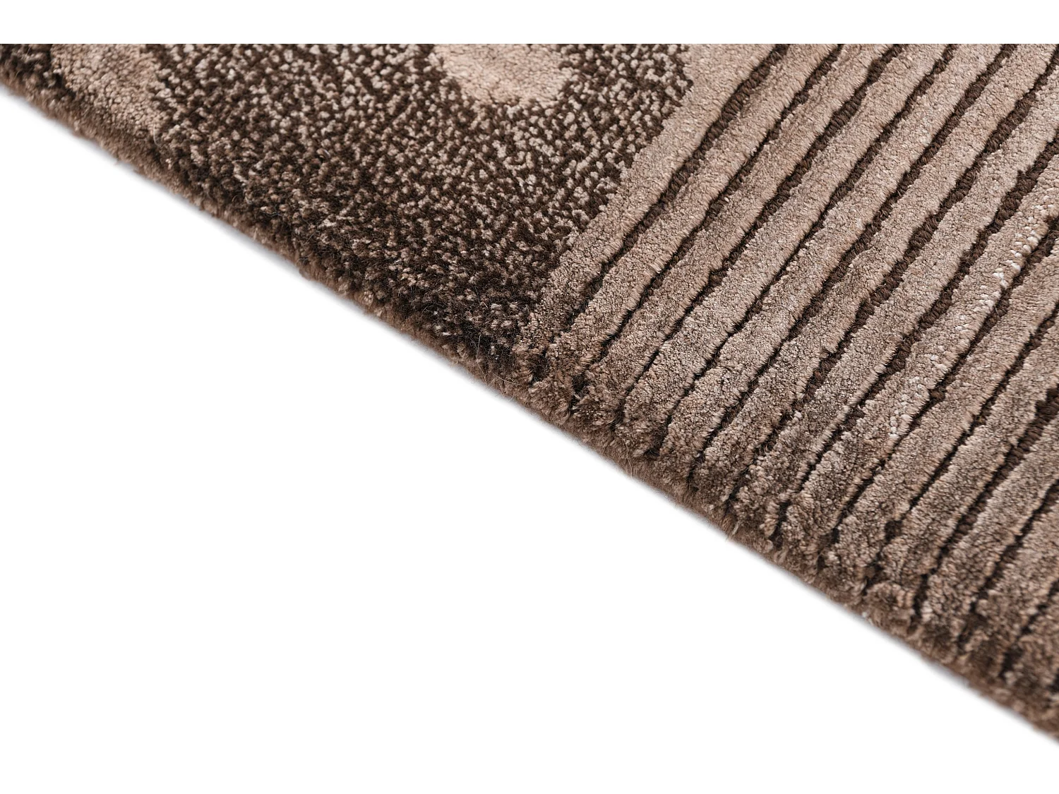 Tapis de couloir en laine 84x203 brun Darya