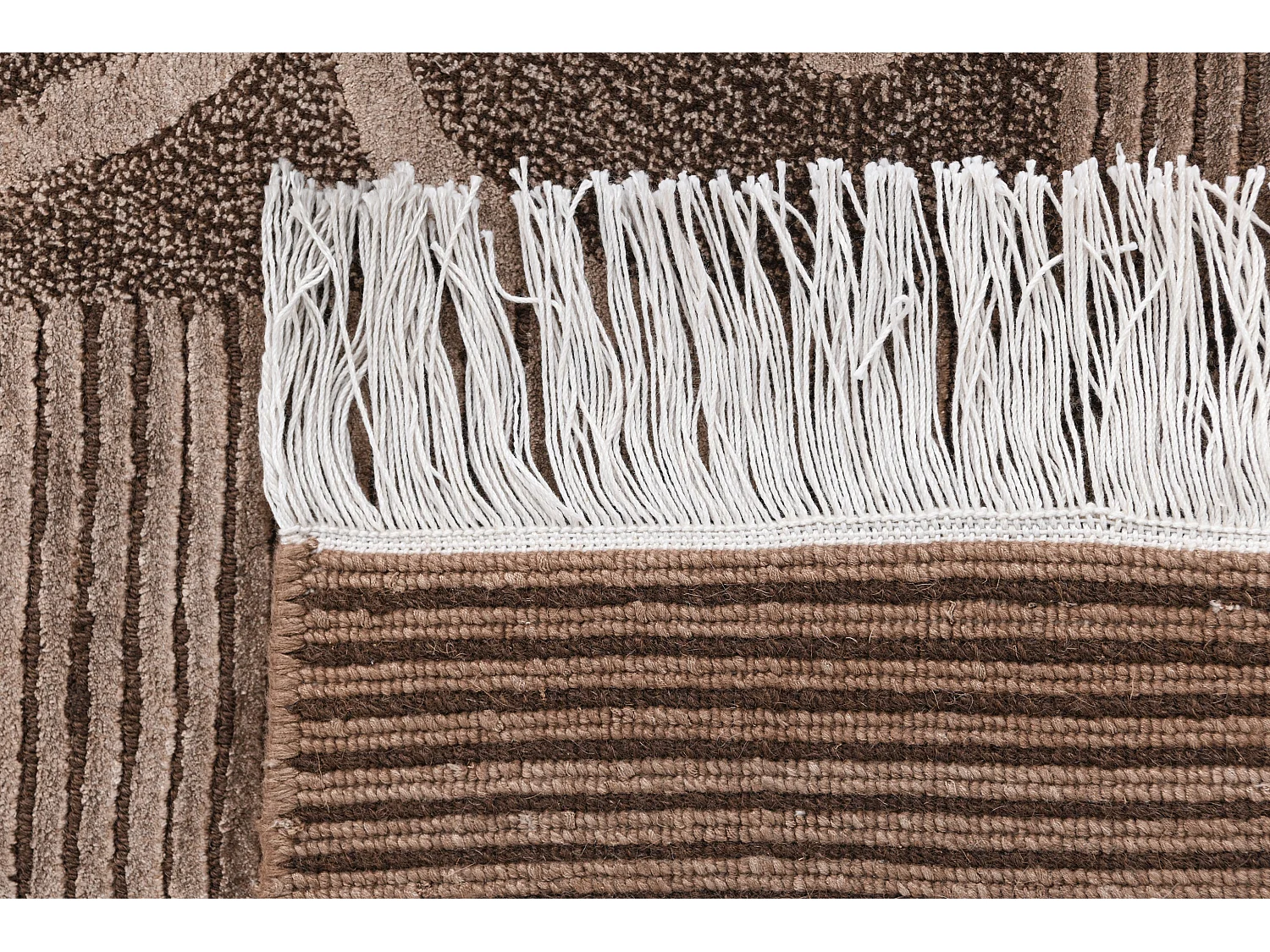 Tapis de couloir en laine 84x203 brun Darya