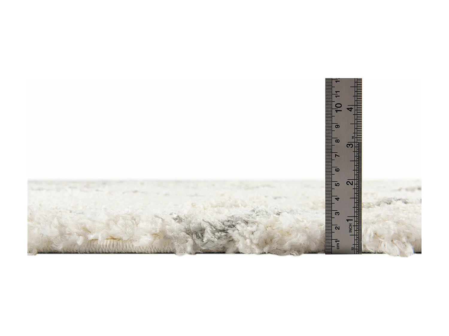 Tapis shaggy 125x185 blanc crème Lachen Fence