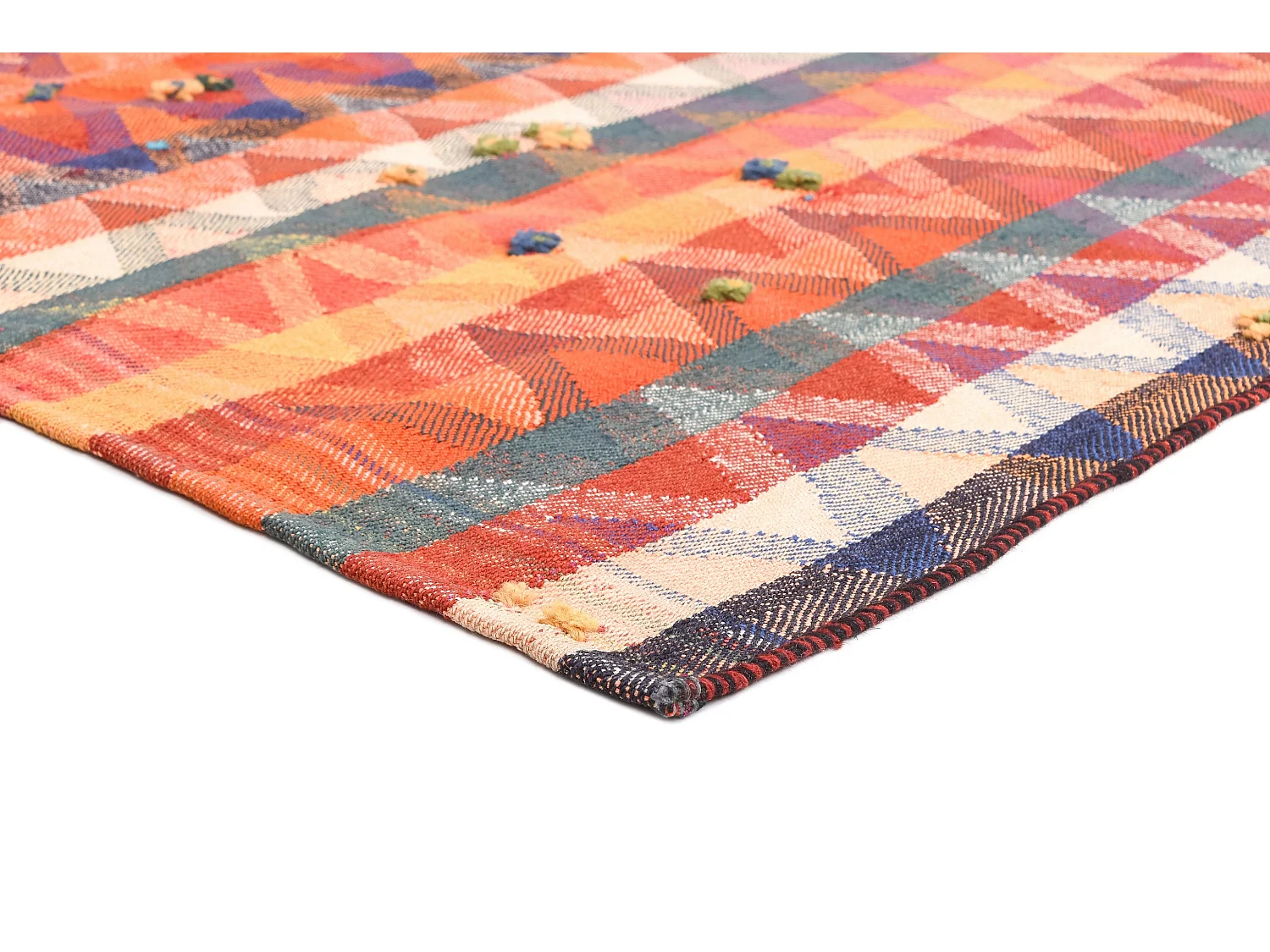 Wollteppich 142x199 Orange Jajim