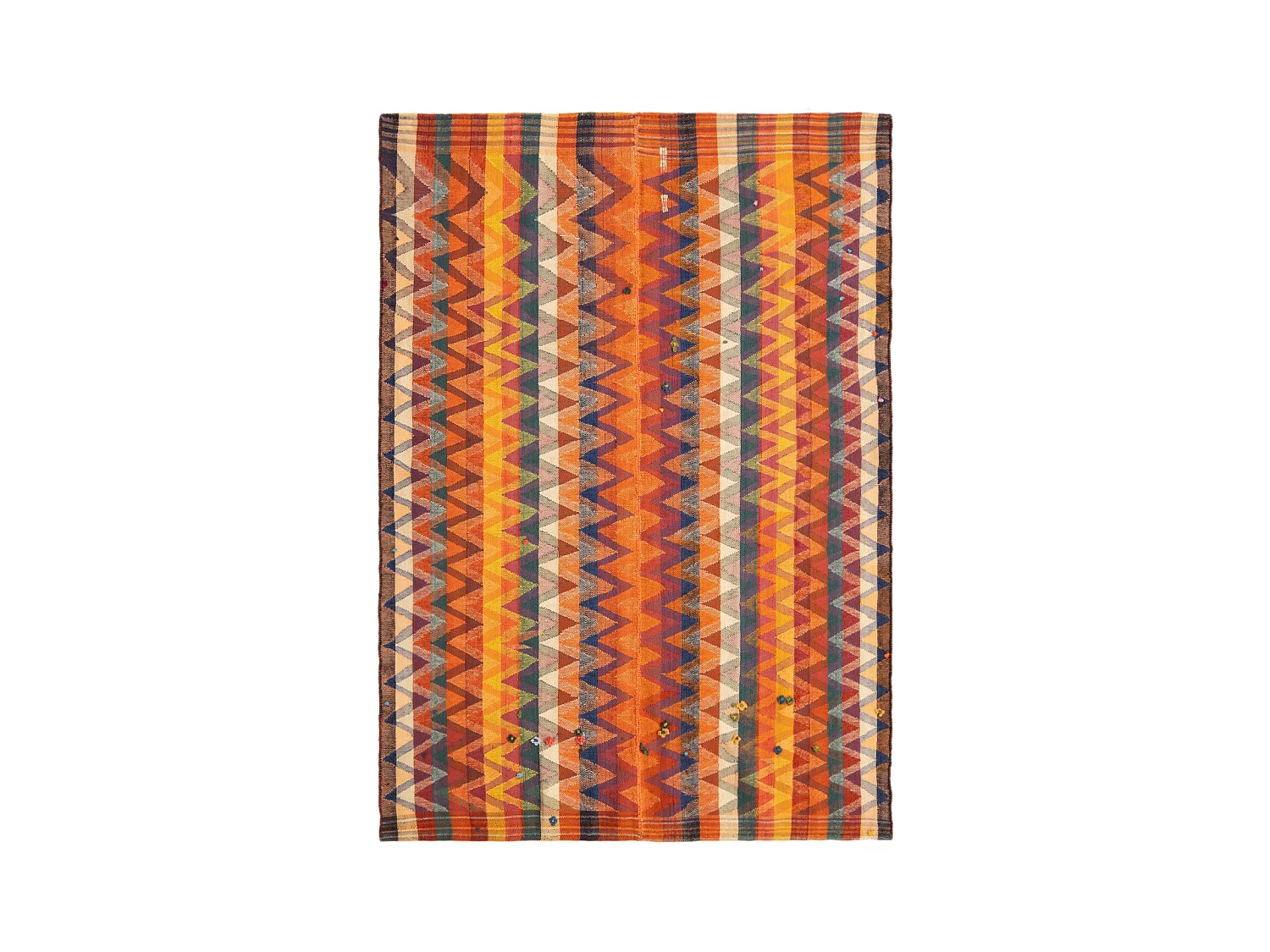 Tapis de laine 142x199 orange Jajim