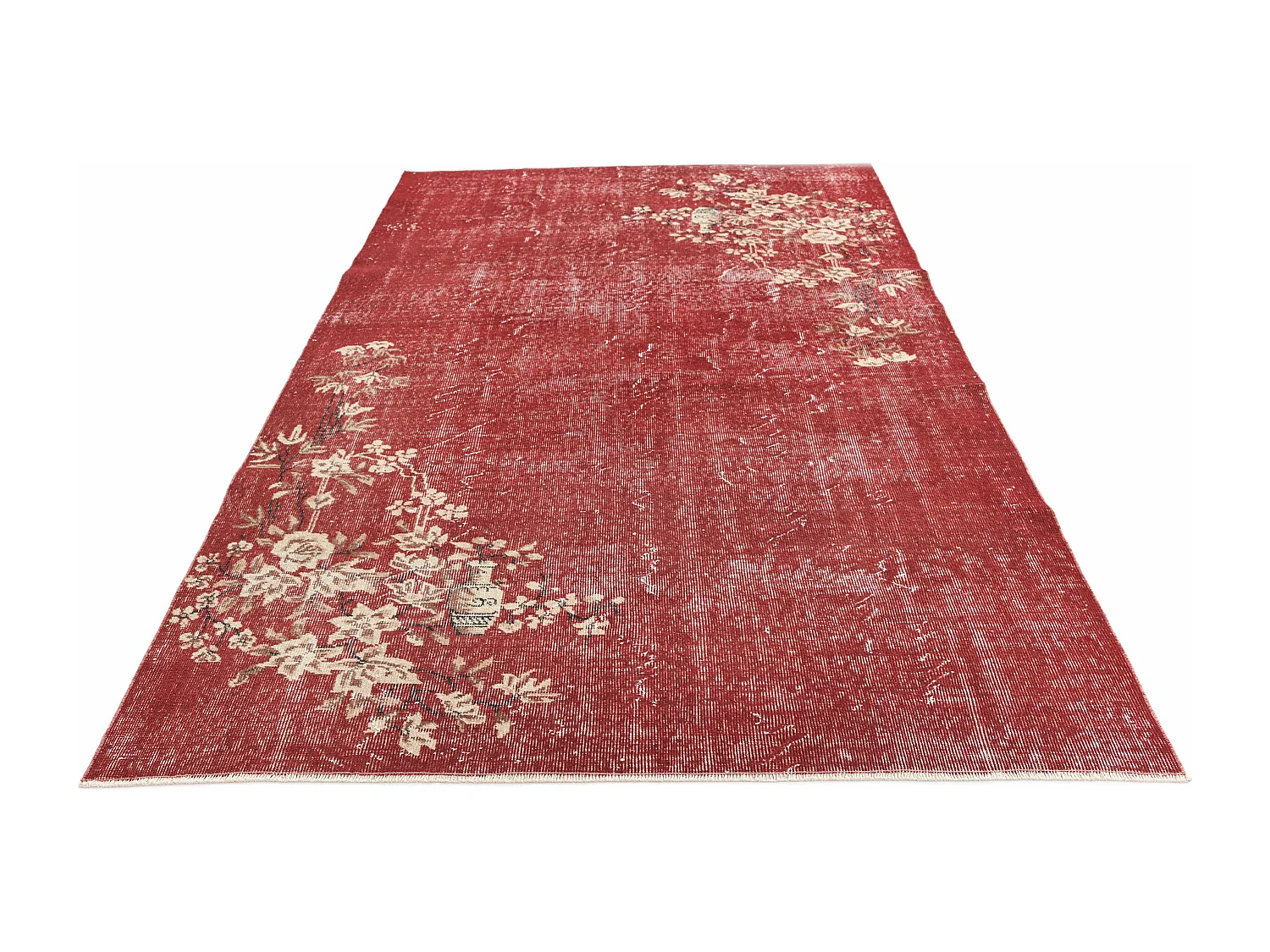 Tapis de laine 165x274 rouge Ultra Vintage