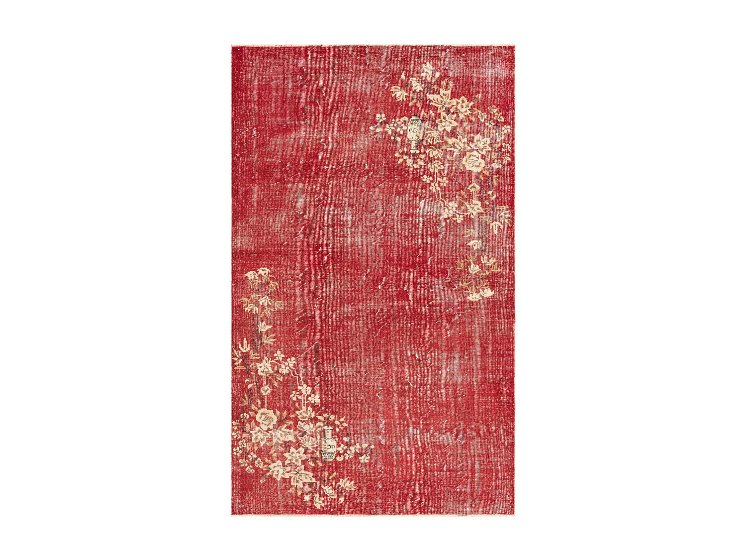 Tapis de laine 165x274 rouge Ultra Vintage